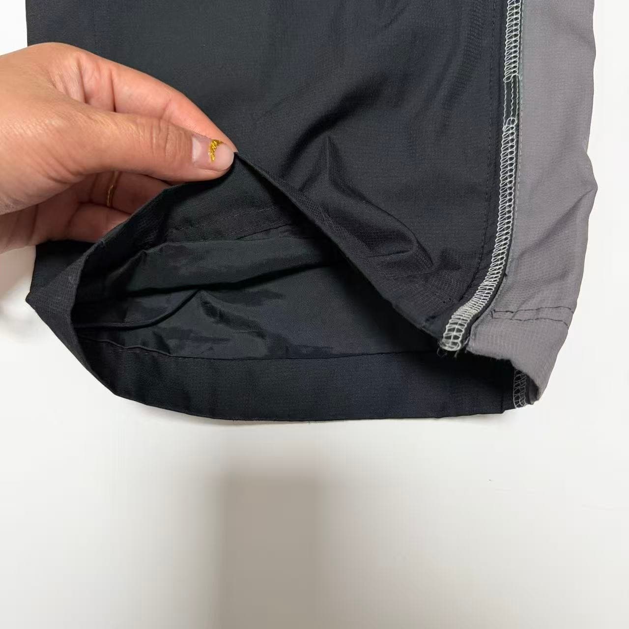 Vintage Nylon Track Pants Black Grey — photo 8 of 10