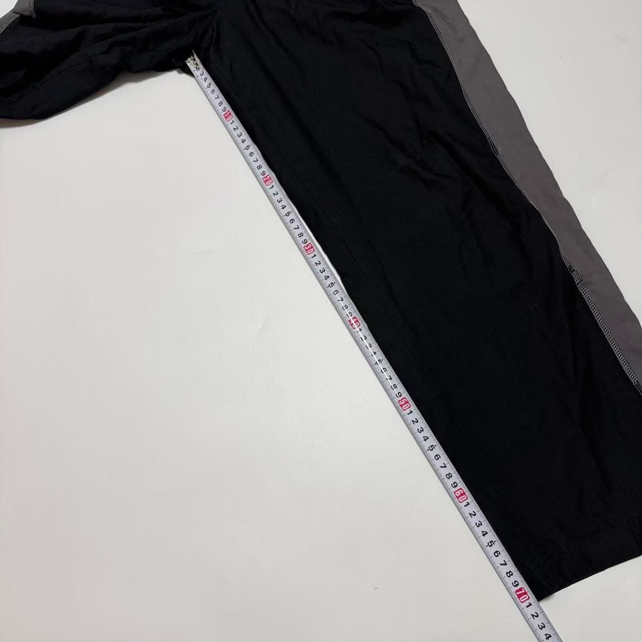 Vintage Nylon Track Pants Black Grey — photo 9 of 10