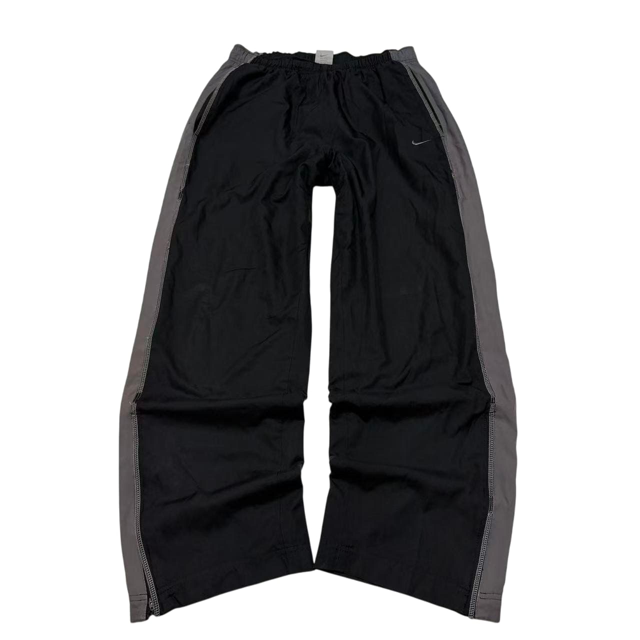 Vintage Nylon Track Pants Black Grey — photo 1 of 10