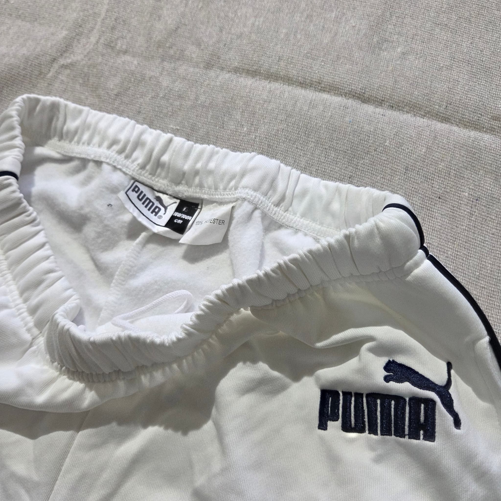 Vintage Puma Track Pants White With Side Stripe Women's Size 160/100A — photo 4 of 6