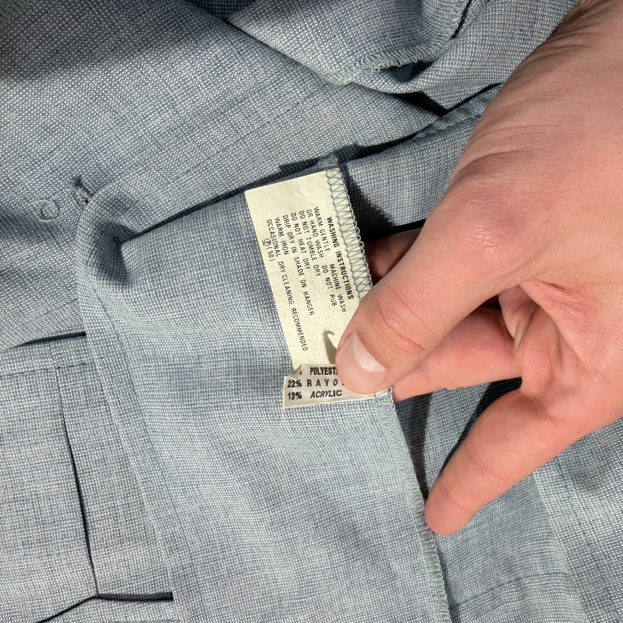 Vintage Short Sleeve Safari Shirt Grey Patterned Button Up — photo 5 of 9