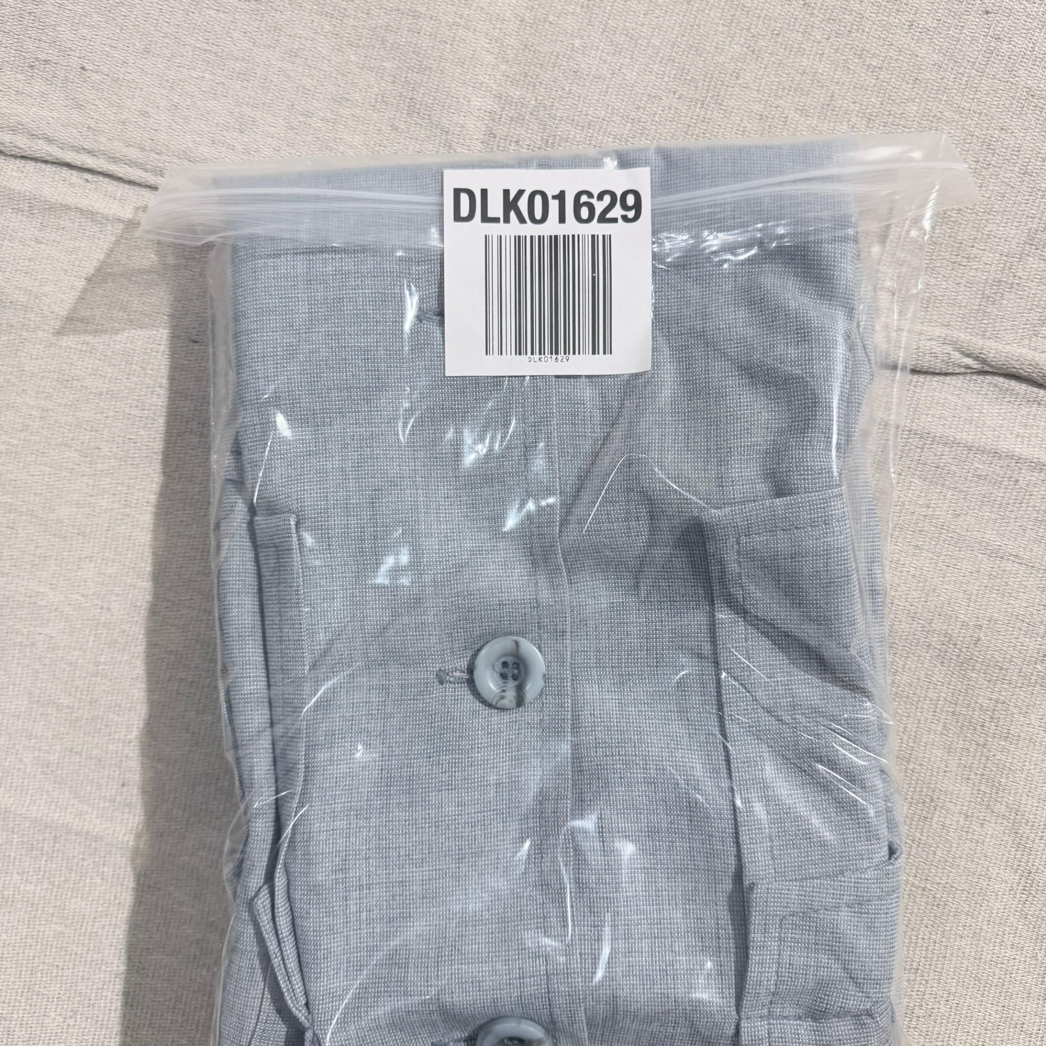Vintage Short Sleeve Safari Shirt Grey Patterned Button Up — photo 9 of 9