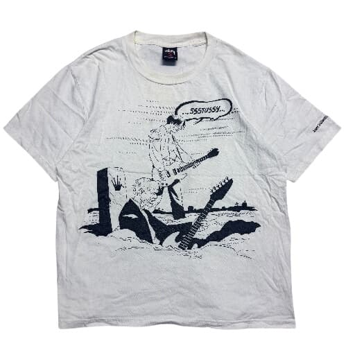Vintage Stüssy Xaime Hernandez Ssstussy Guitar Graphic T-Shirt Size S — photo 1 of 8