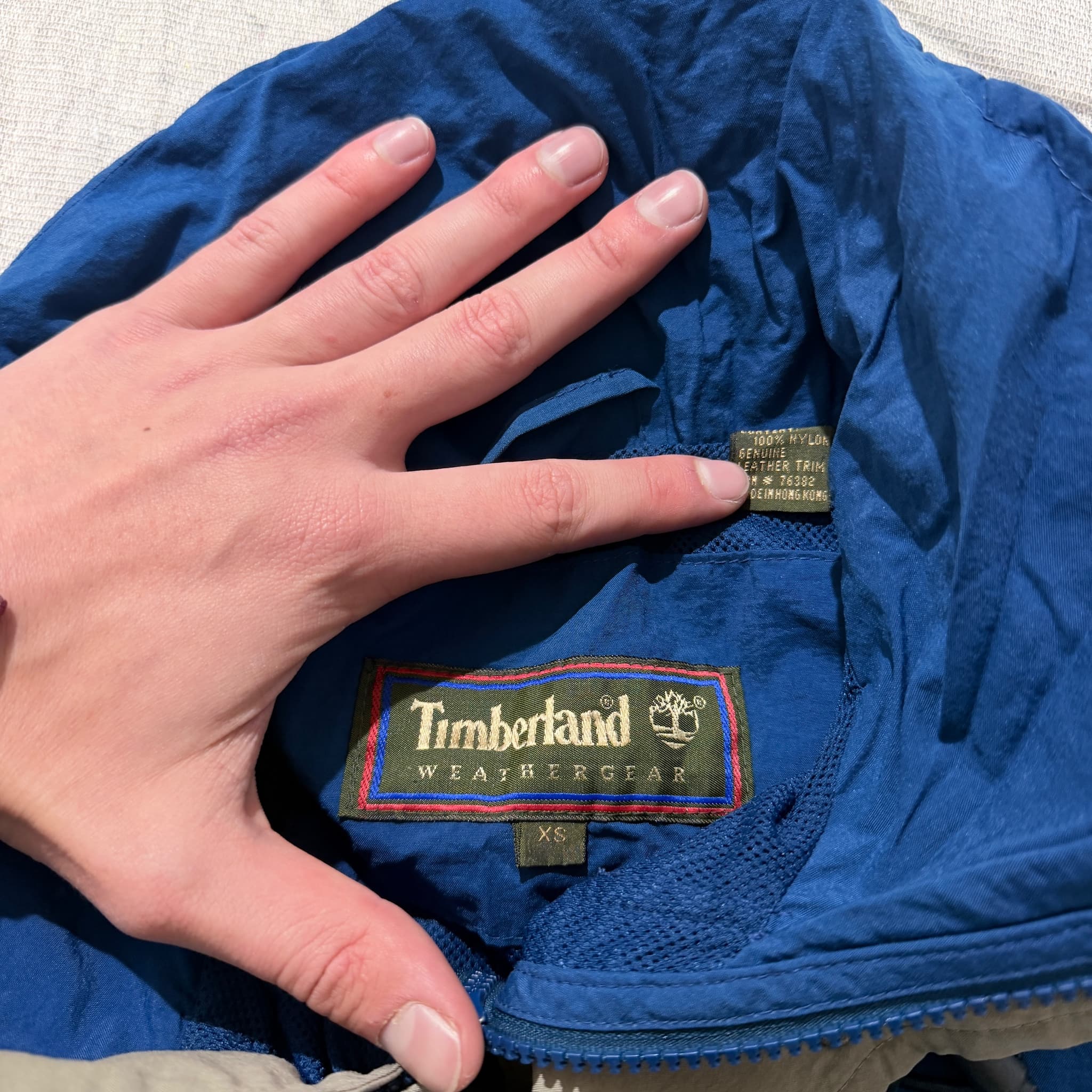Vintage Timberland Weathergear Blue Nylon Field Jacket Size XS — photo 4 of 11