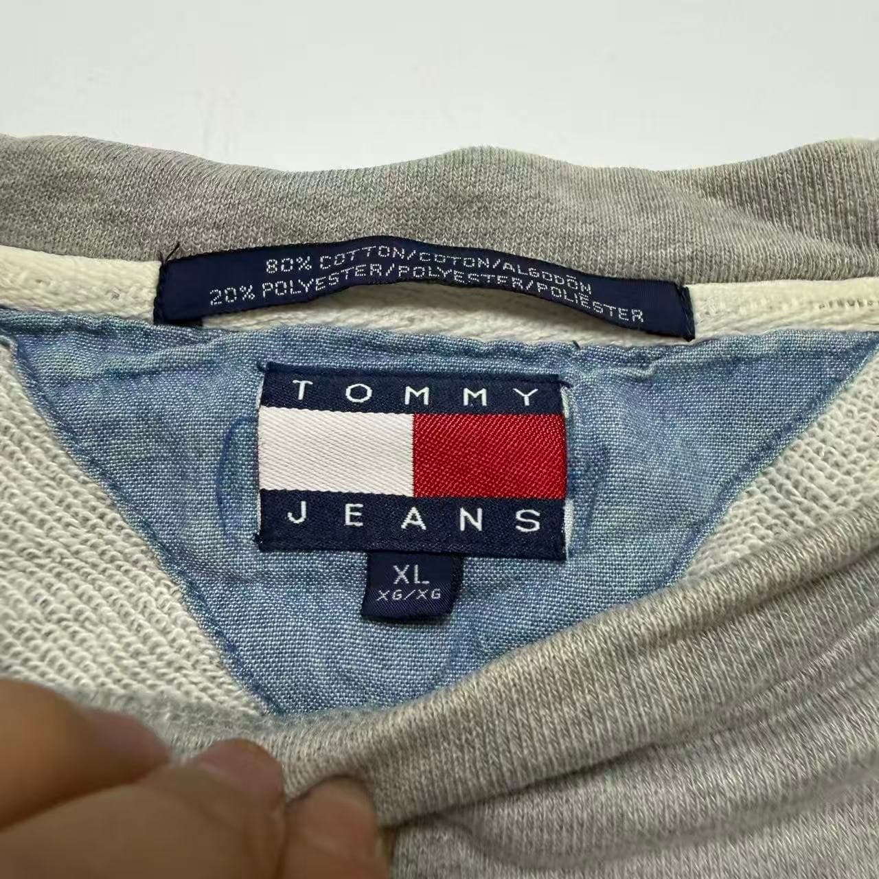 Vintage TOMMY JEANS Jeans 85 Graphic Sweatshirt Grey — photo 5 of 8