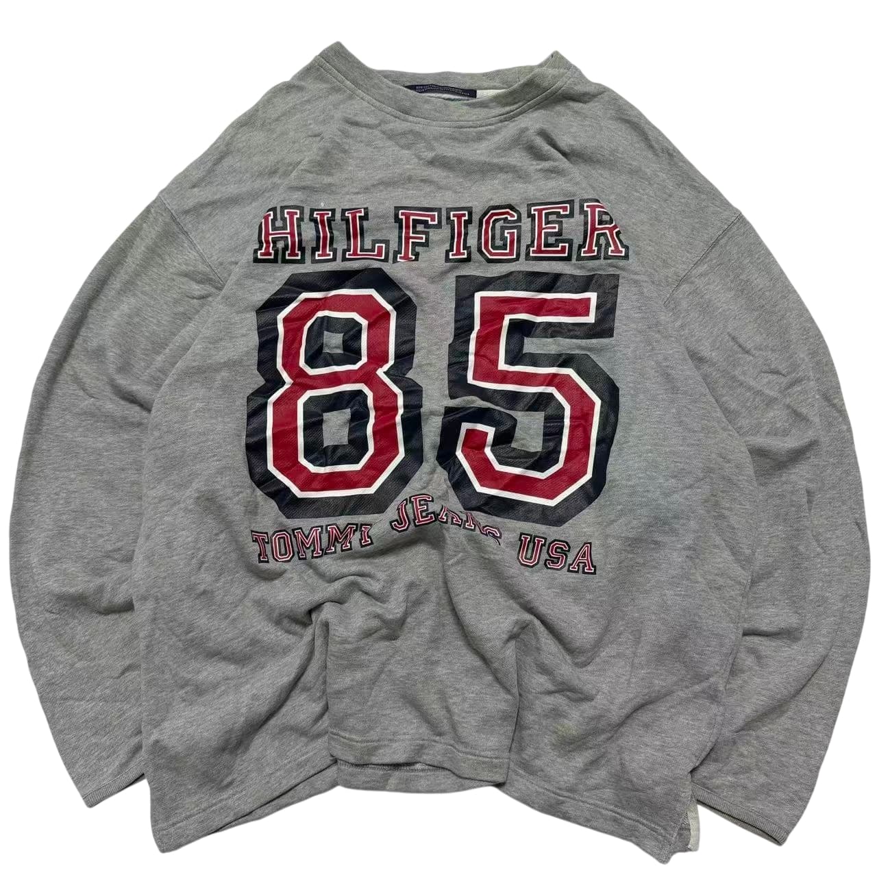 Vintage TOMMY JEANS Jeans 85 Graphic Sweatshirt Grey — photo 1 of 8