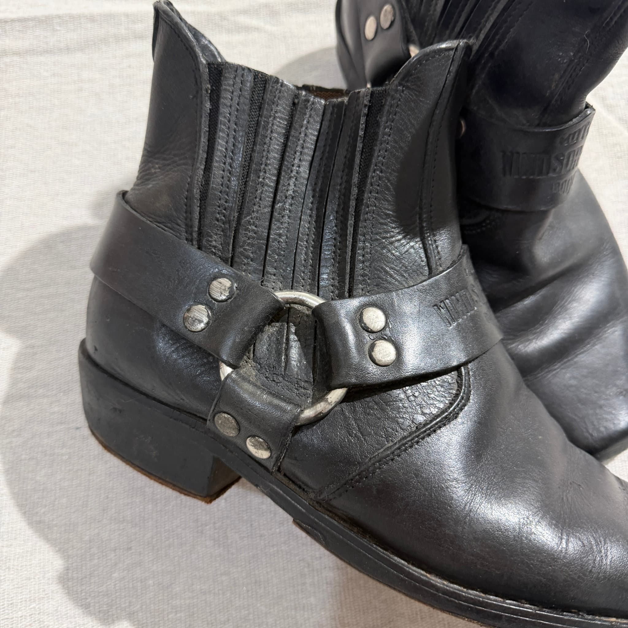 Windsor Smith Black Leather Harness Biker Boots — photo 3 of 10