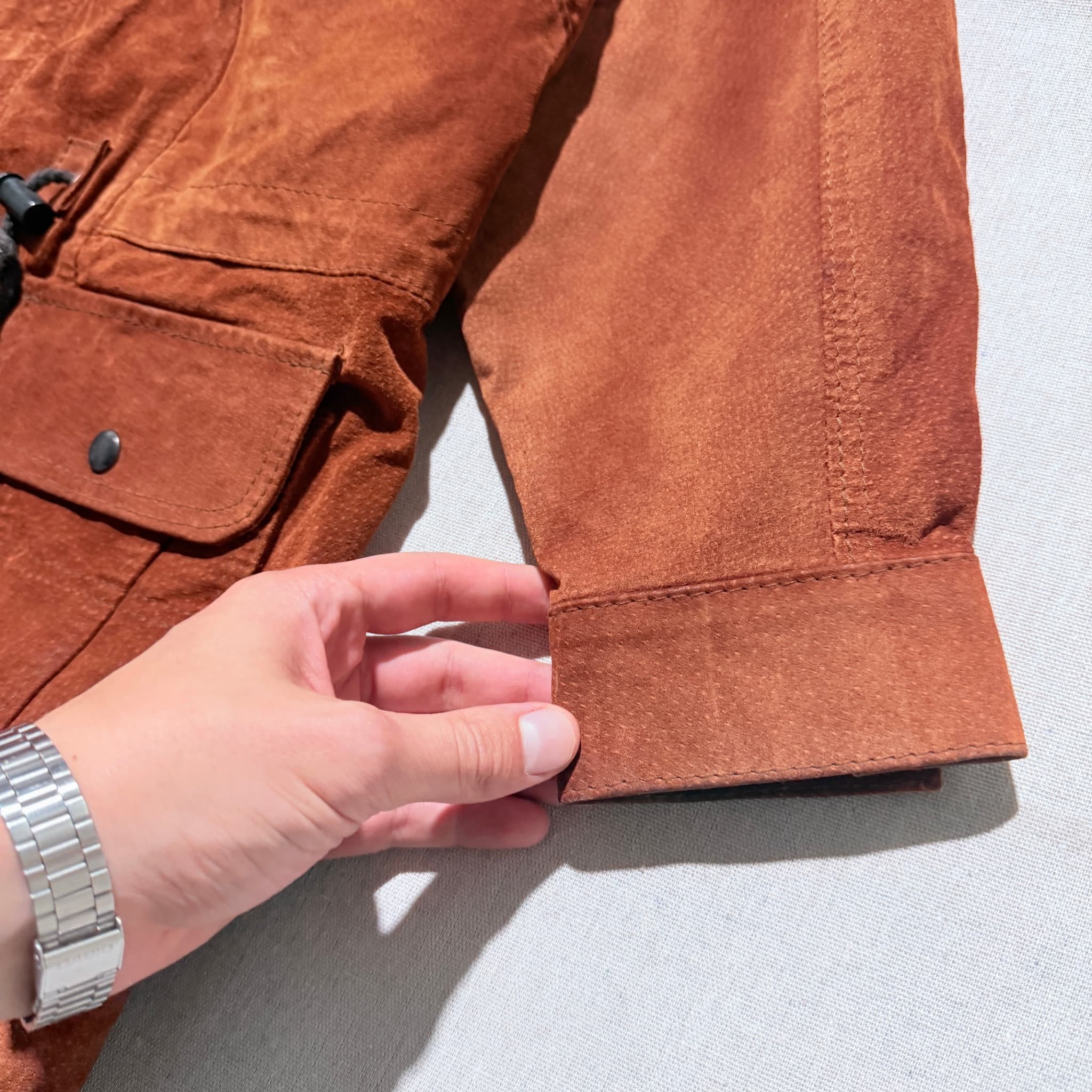 Wujari Vintage Suede Leather Field Jacket Brown — photo 3 of 8