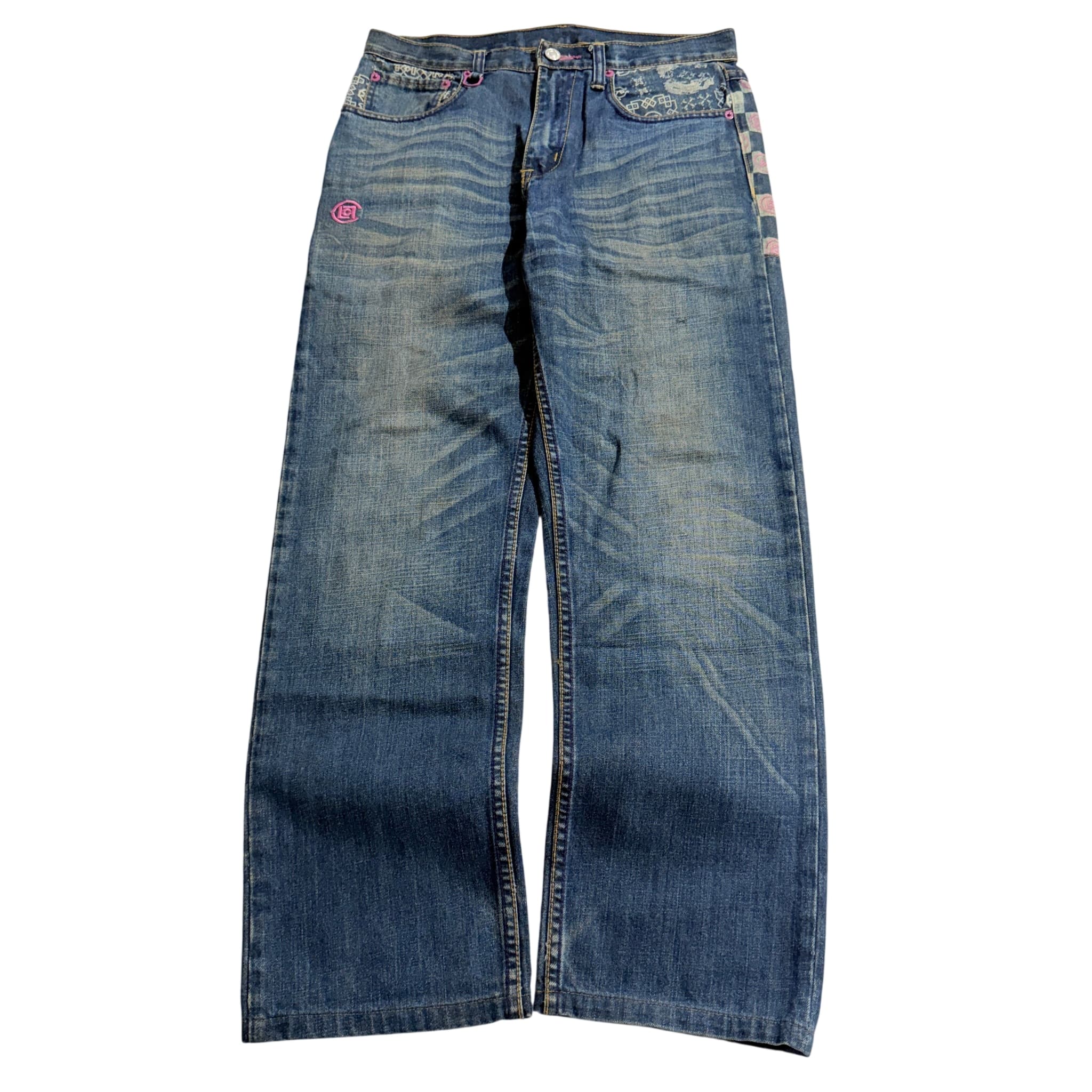 x Hello Kitty Collaboration Denim Jeans Blue Embroidered Size 40 — photo 1 of 10