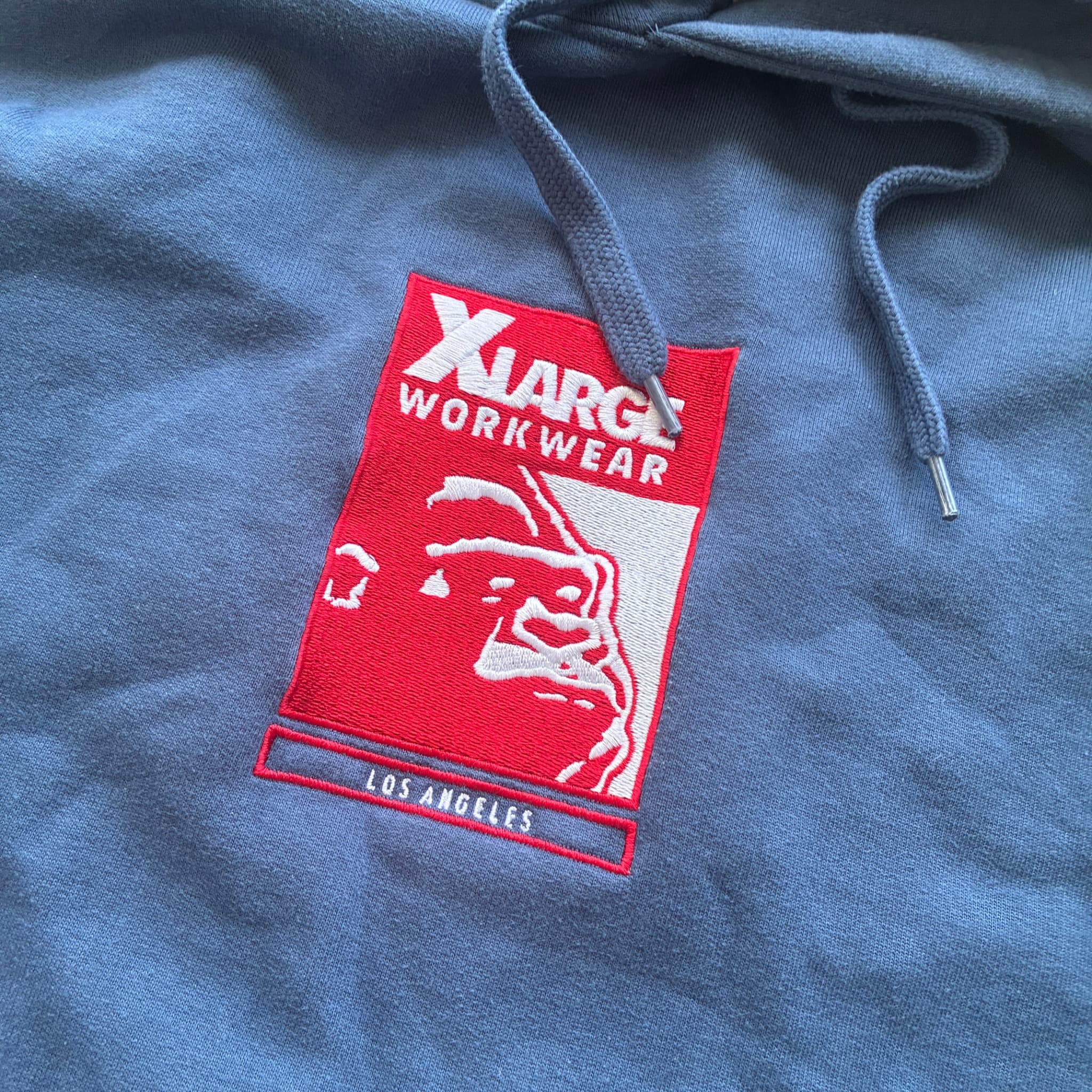 XLARGE Workwear Logo Hoodie Navy Blue Size L — photo 3 of 6