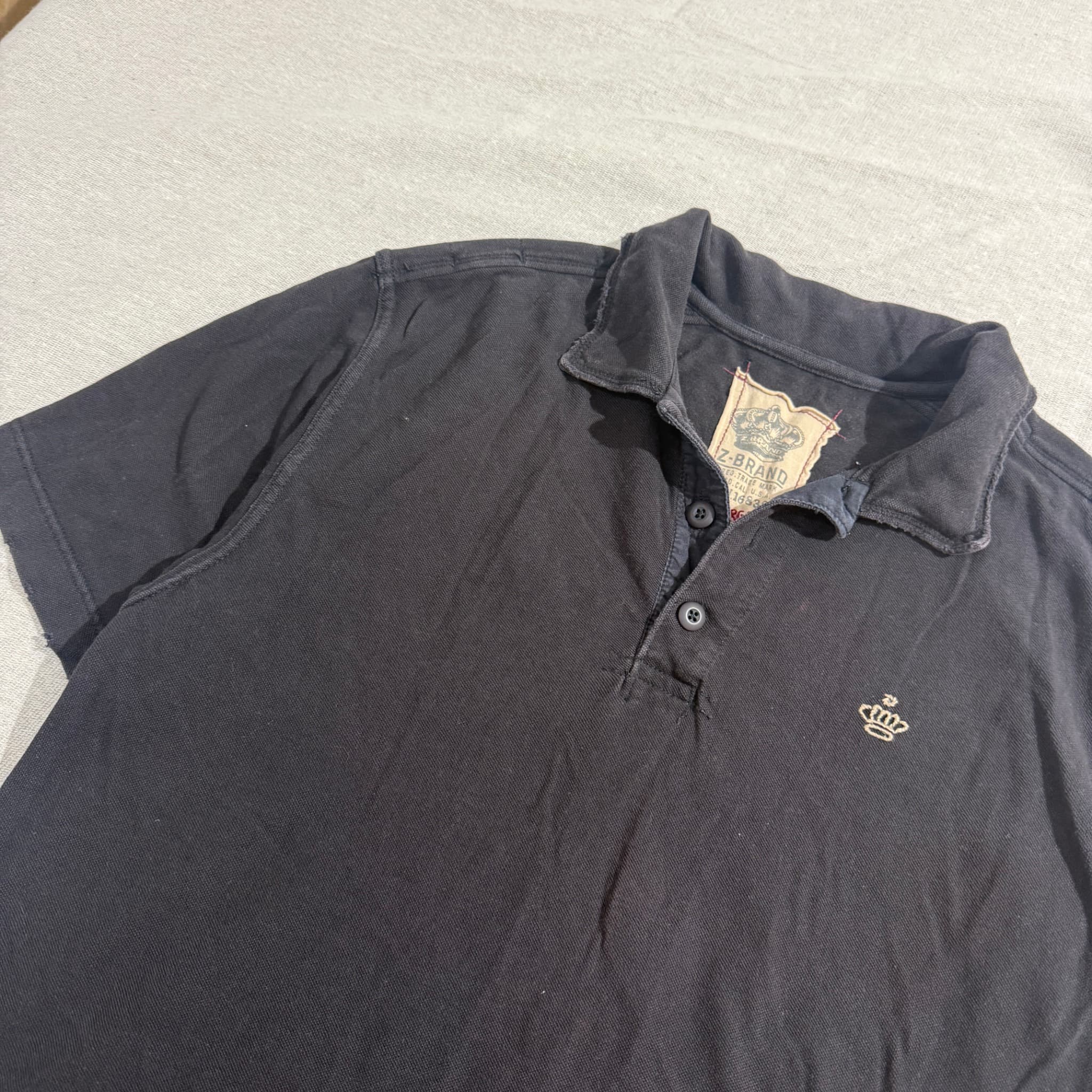 Z-BRAND Crown Logo Polo Shirt Black Size Large — photo 2 of 6