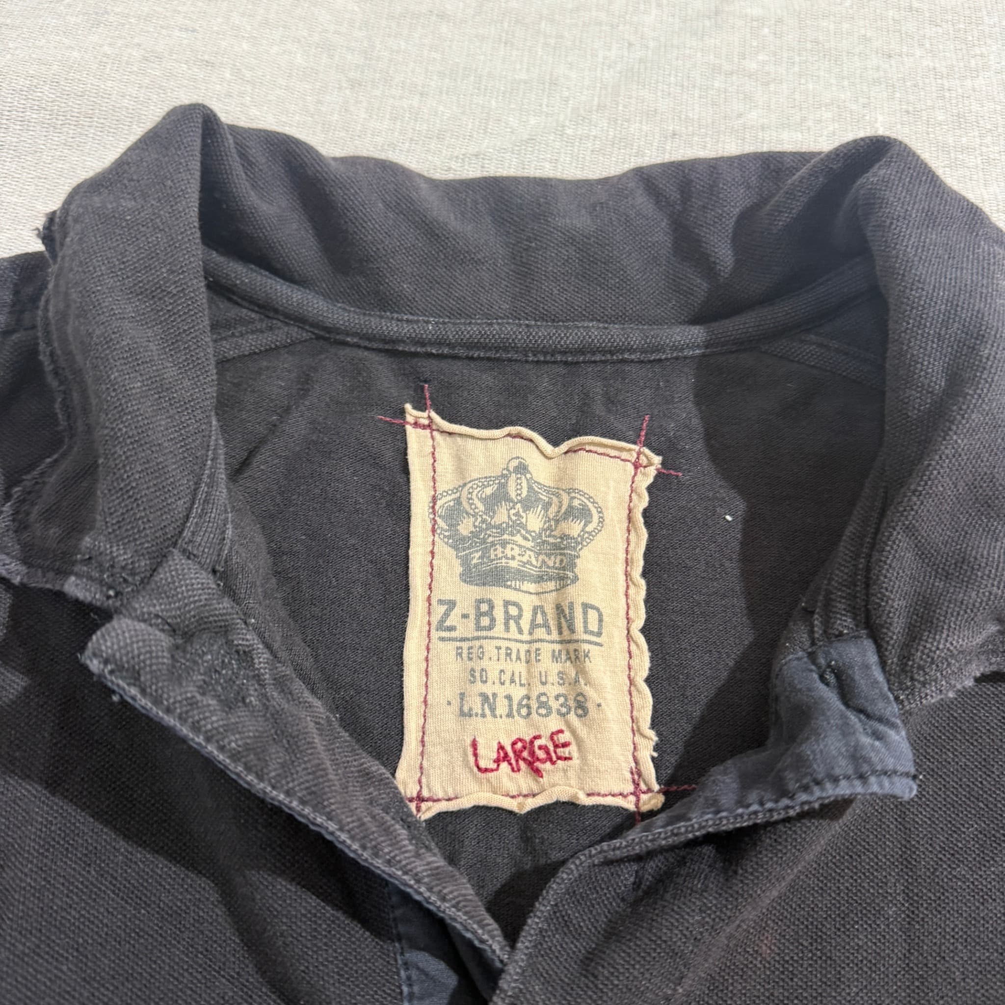 Z-BRAND Crown Logo Polo Shirt Black Size Large — photo 3 of 6