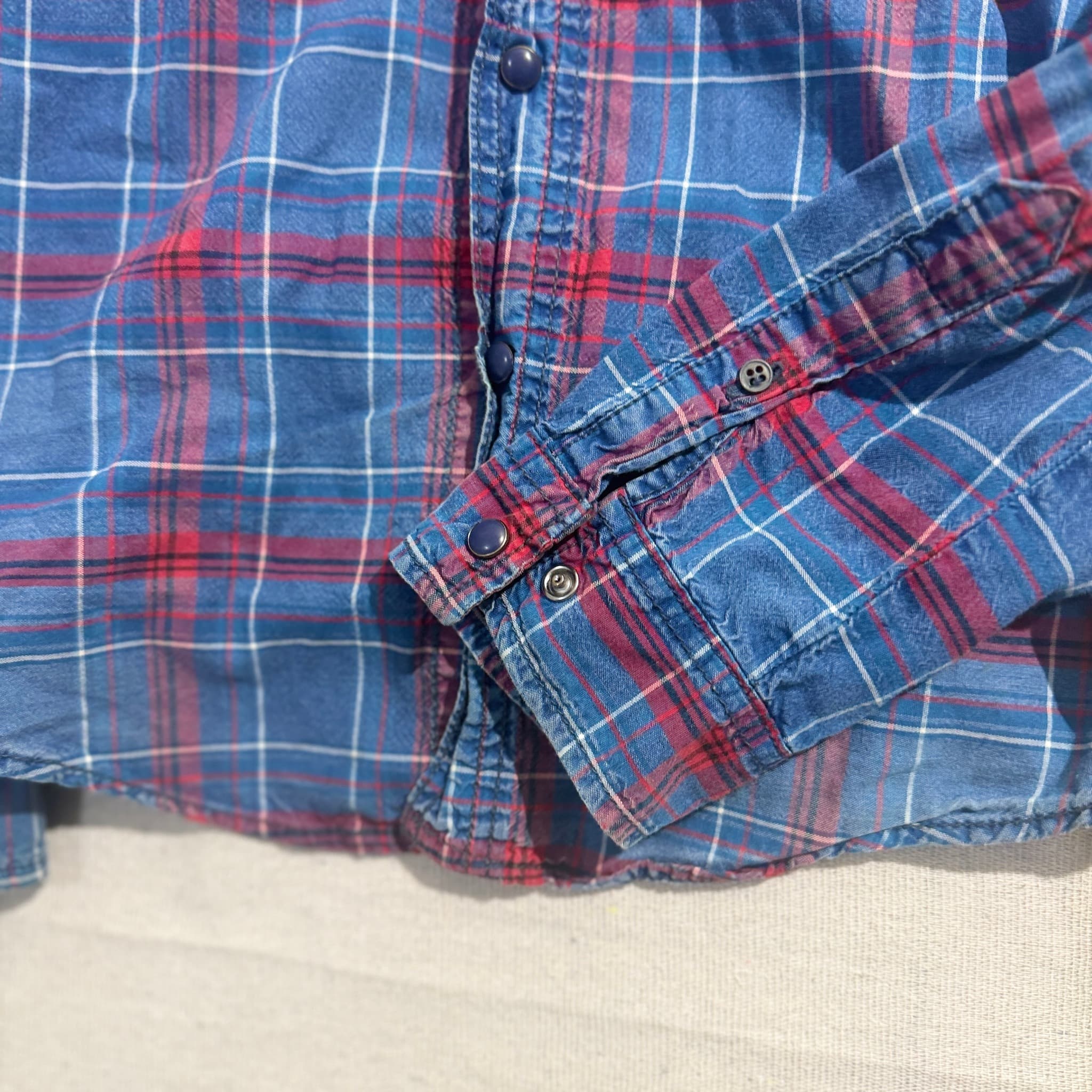 ZARA MAN Man Denim Collection Slim Fit Plaid Western Shirt — photo 4 of 11