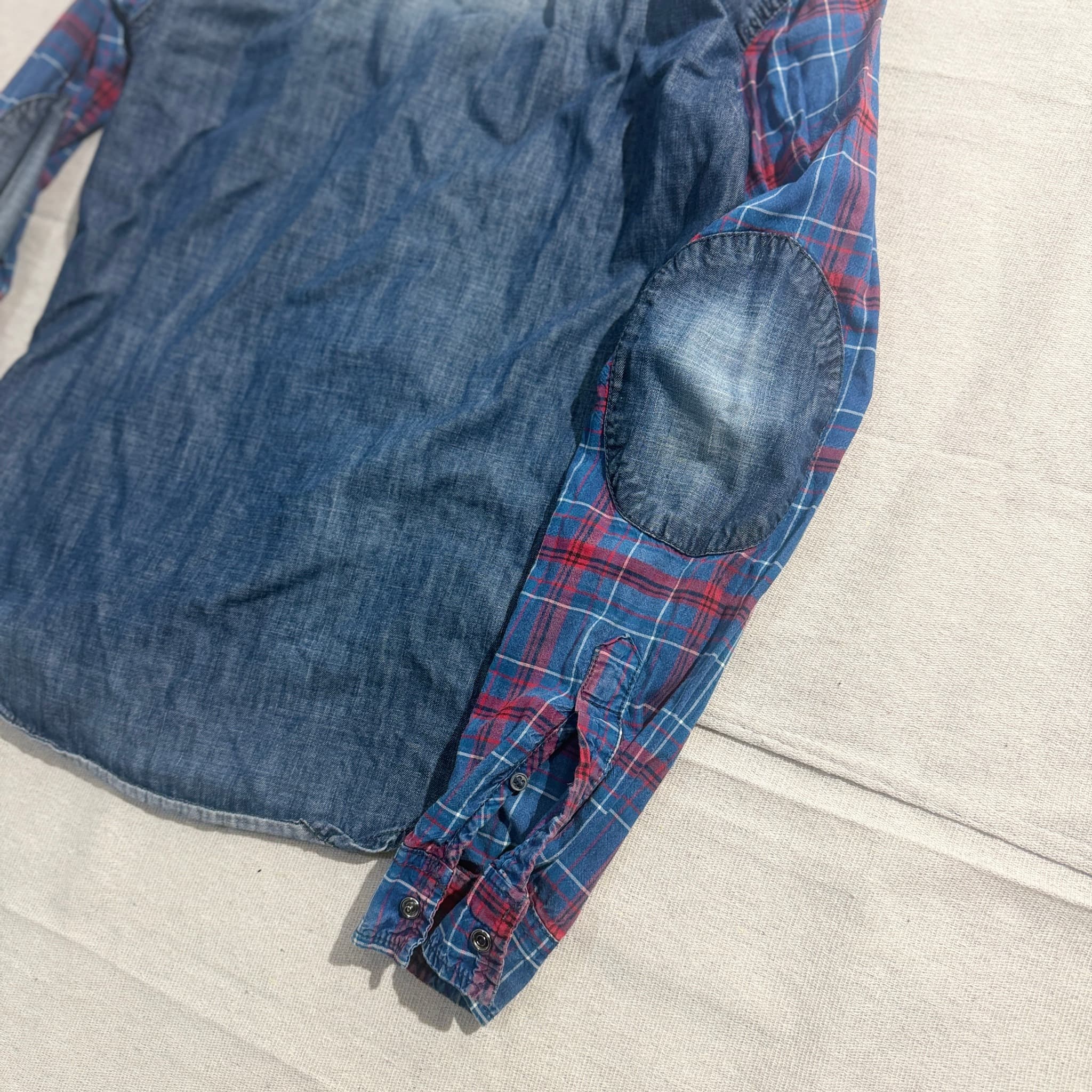 ZARA MAN Man Denim Collection Slim Fit Plaid Western Shirt — photo 6 of 11