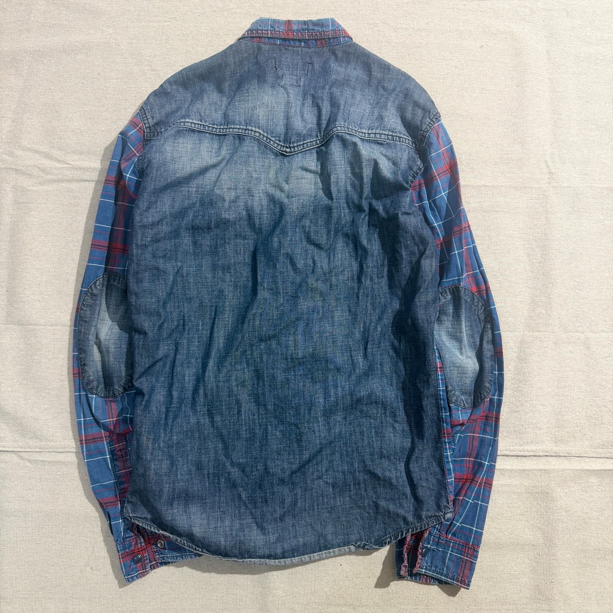 ZARA MAN Man Denim Collection Slim Fit Plaid Western Shirt — photo 8 of 11