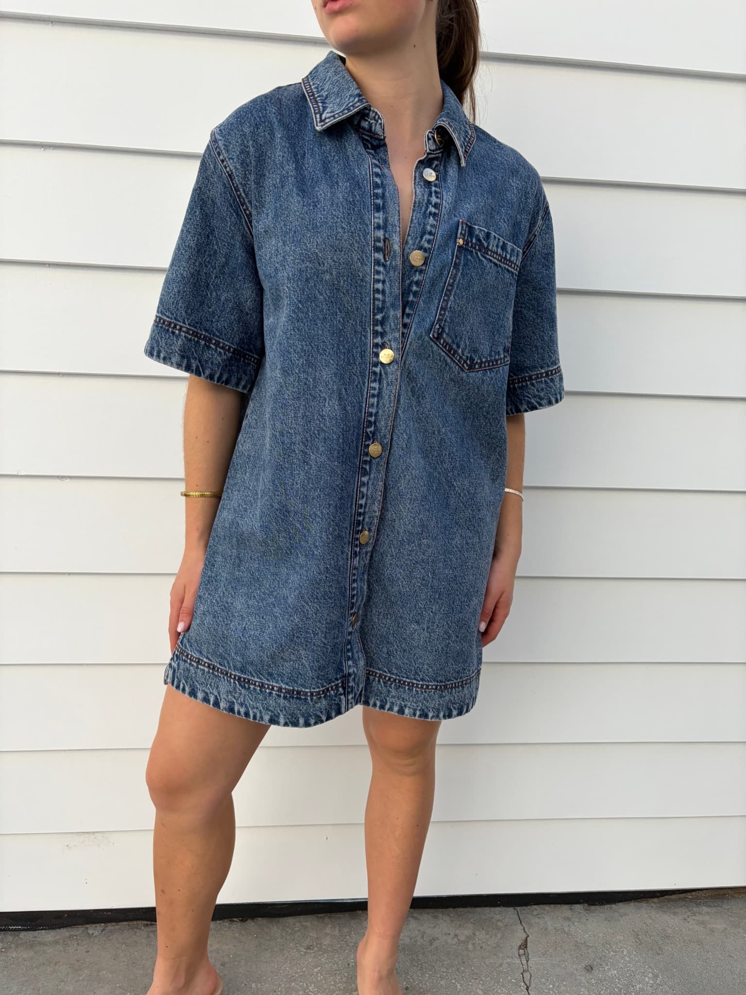 Aje Studio Junee Denim Shirt Dress — photo 2 of 6