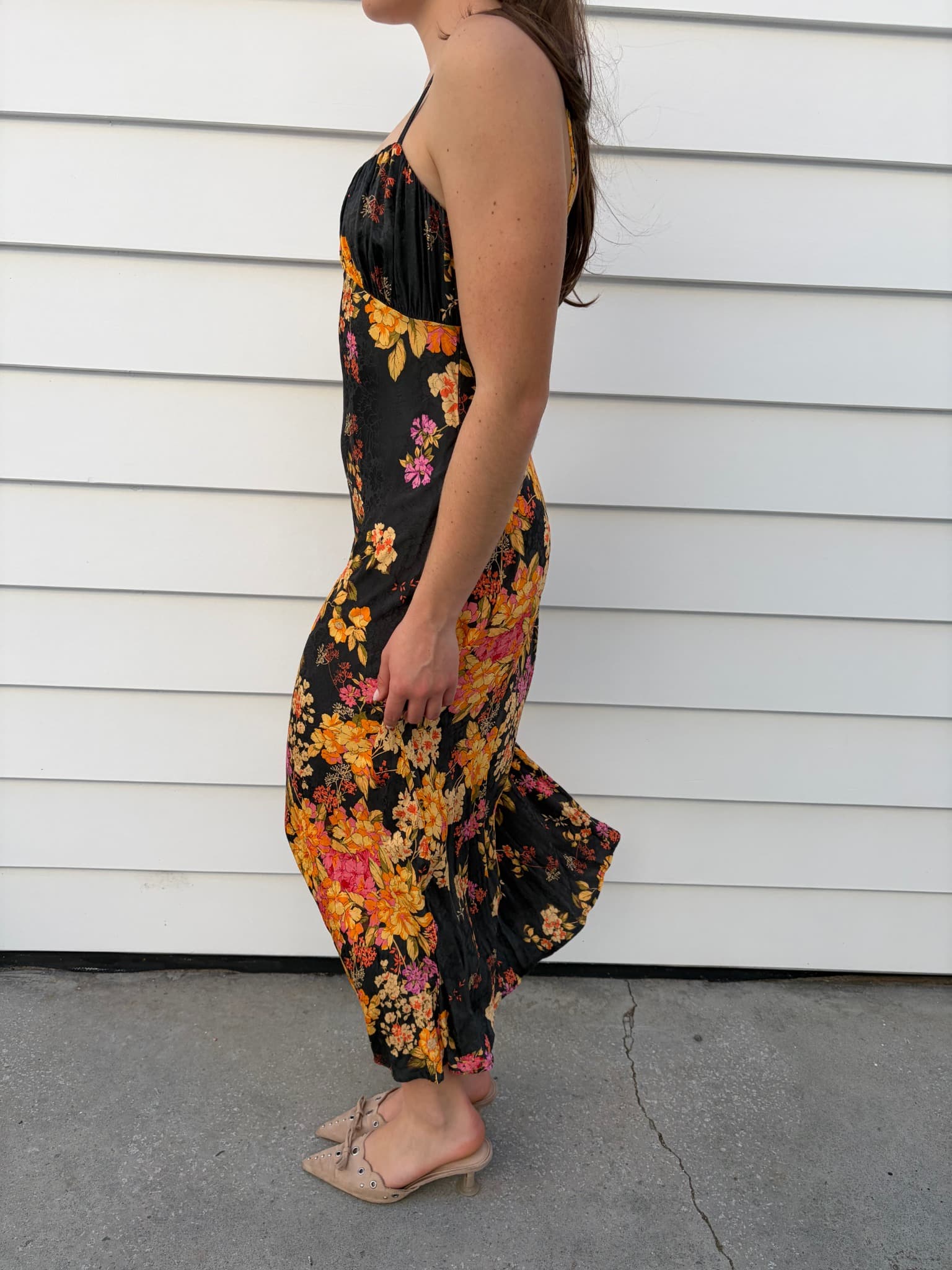 Auguste Dress Black Orange Floral — photo 2 of 3