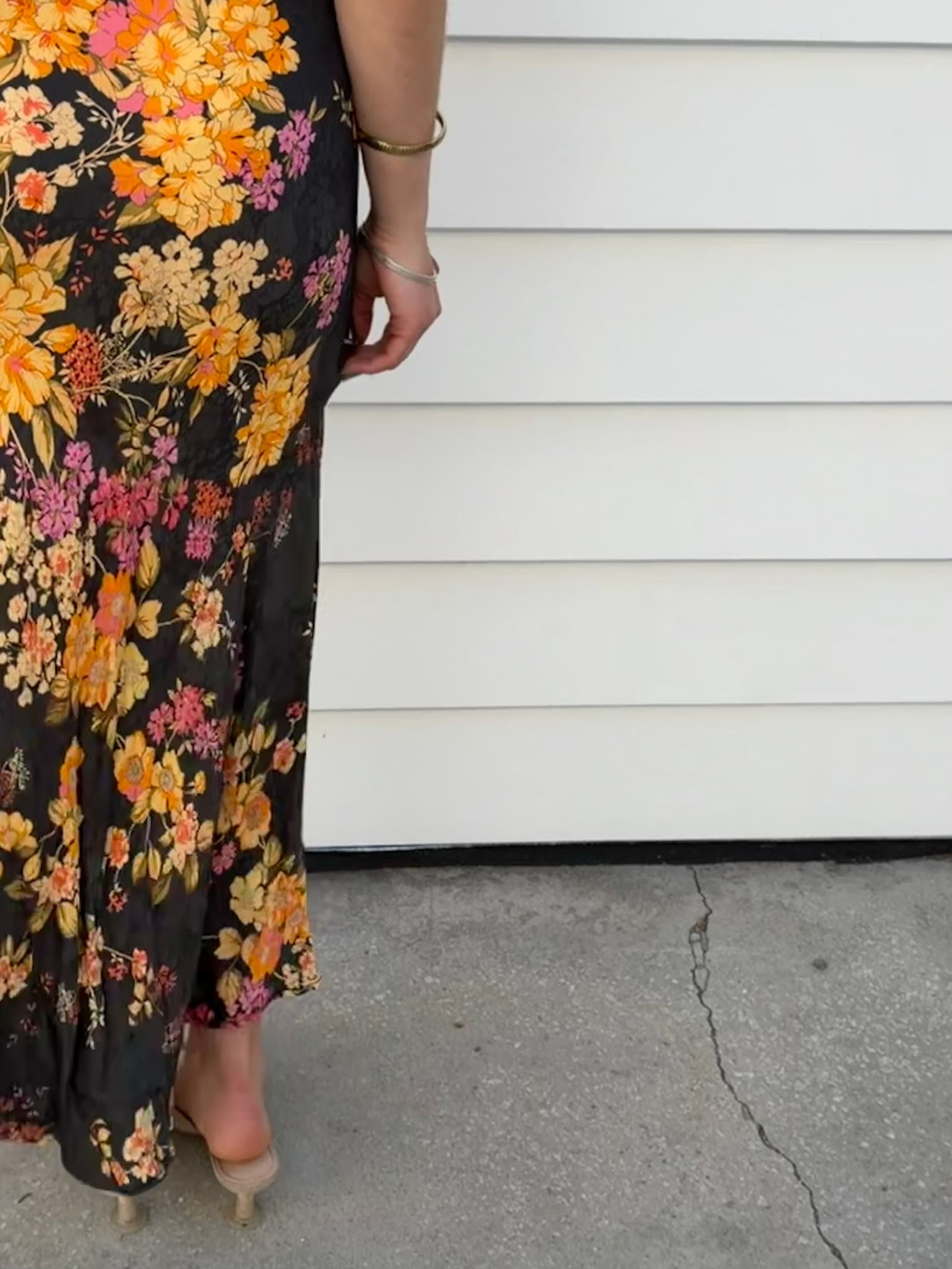 Auguste Dress Black Orange Floral — photo 3 of 3