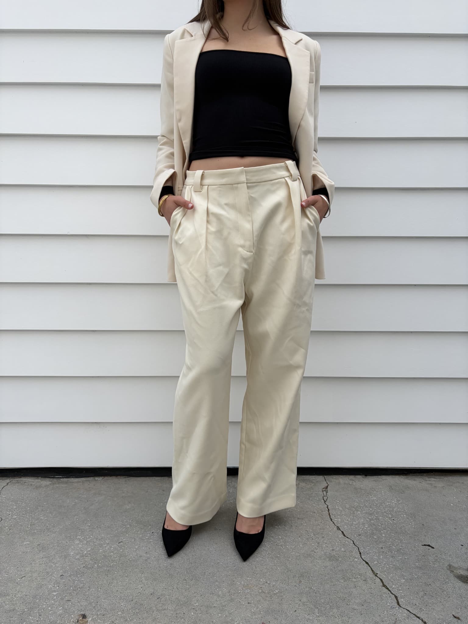 Bayse Cream Tailored Trouser — photo 1 of 5