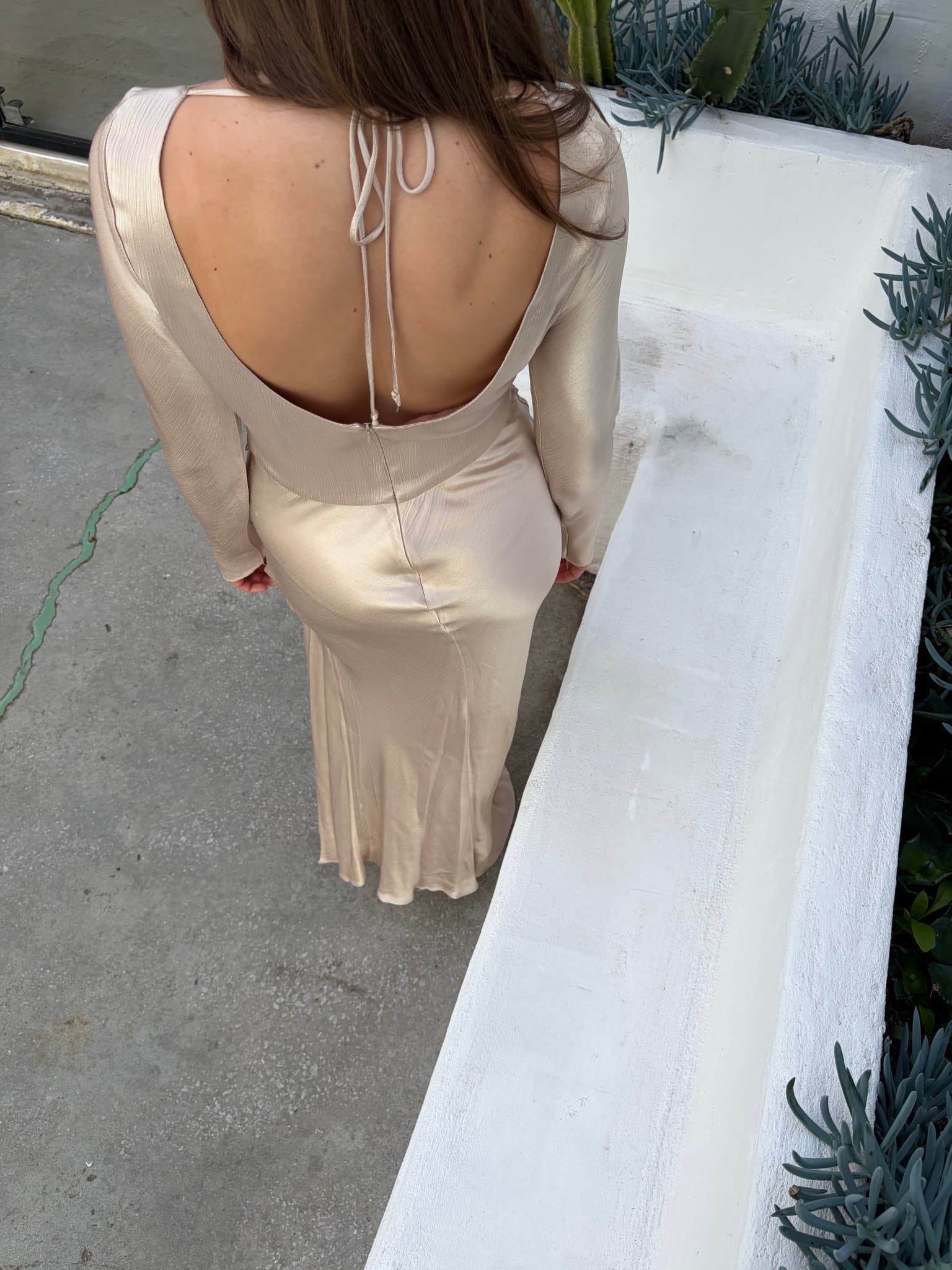 Bec and Bridge Champagne Satin Maxi Dress — photo 6 of 8