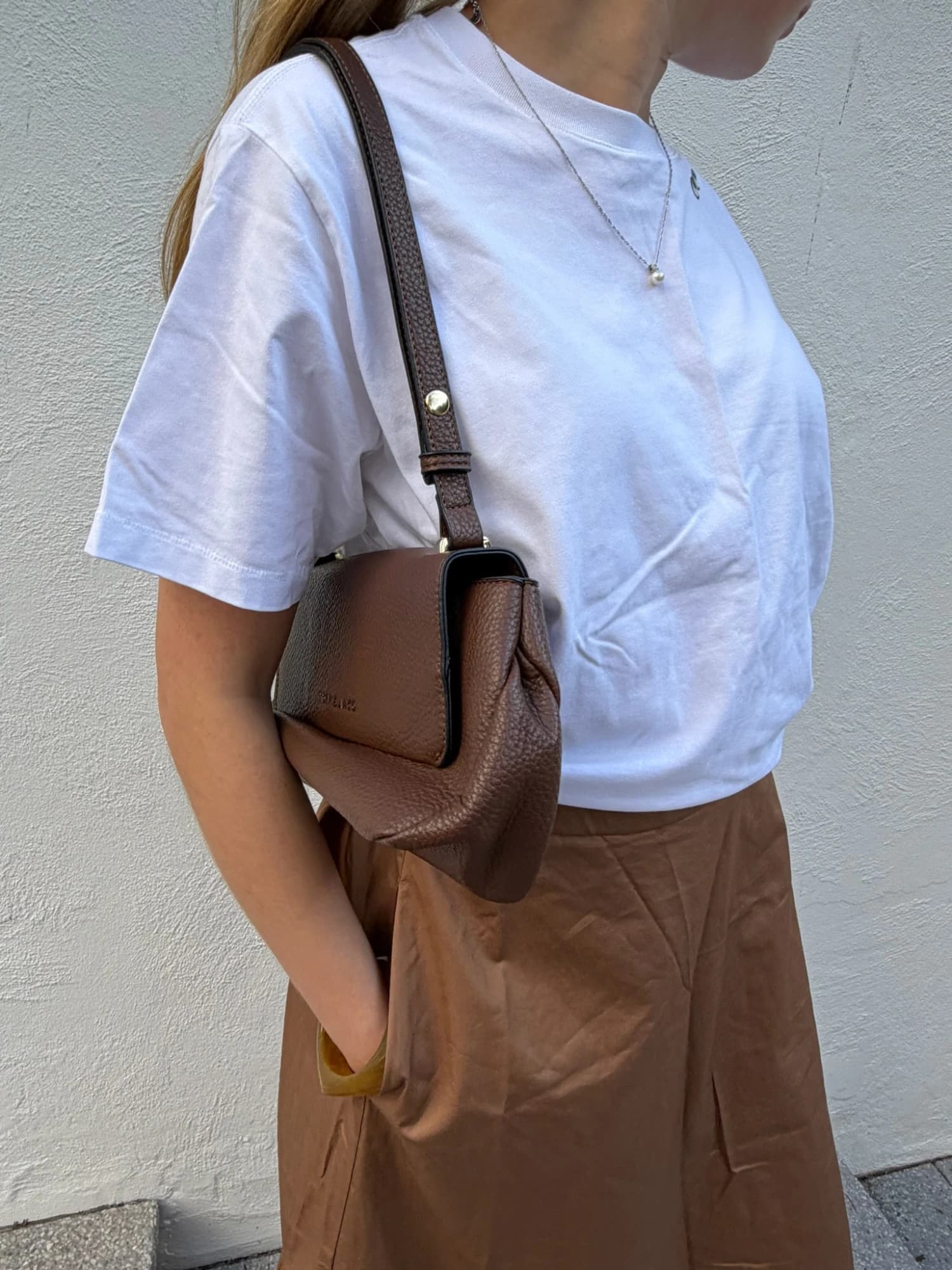 Classic Brown A-Line Midi Skirt — photo 1 of 4