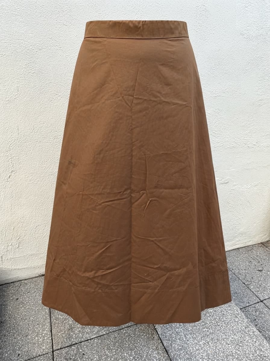 Classic Brown A-Line Midi Skirt — photo 2 of 4