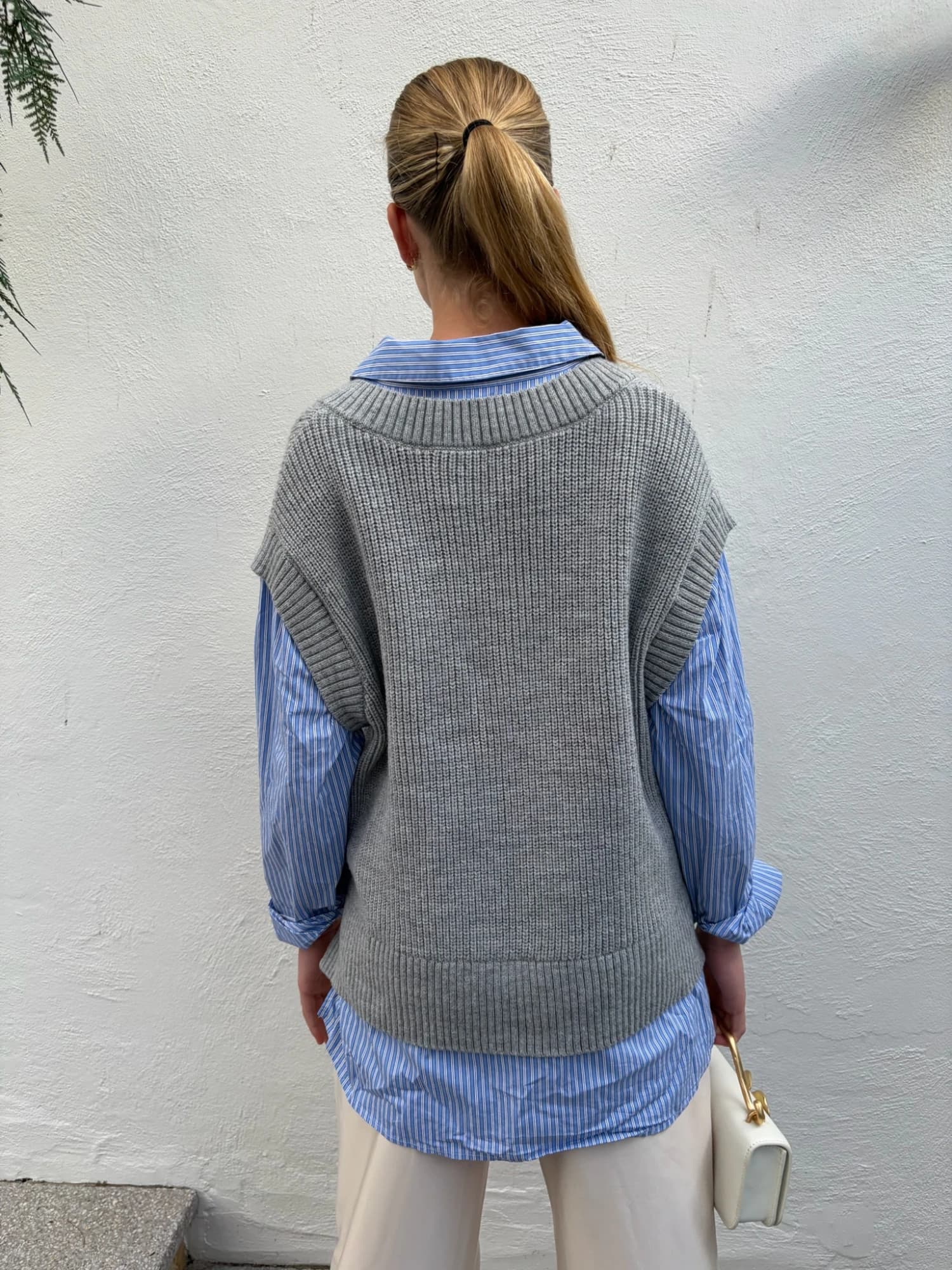 Decjuba Georgina Spliced Shirt in Grey — photo 3 of 3