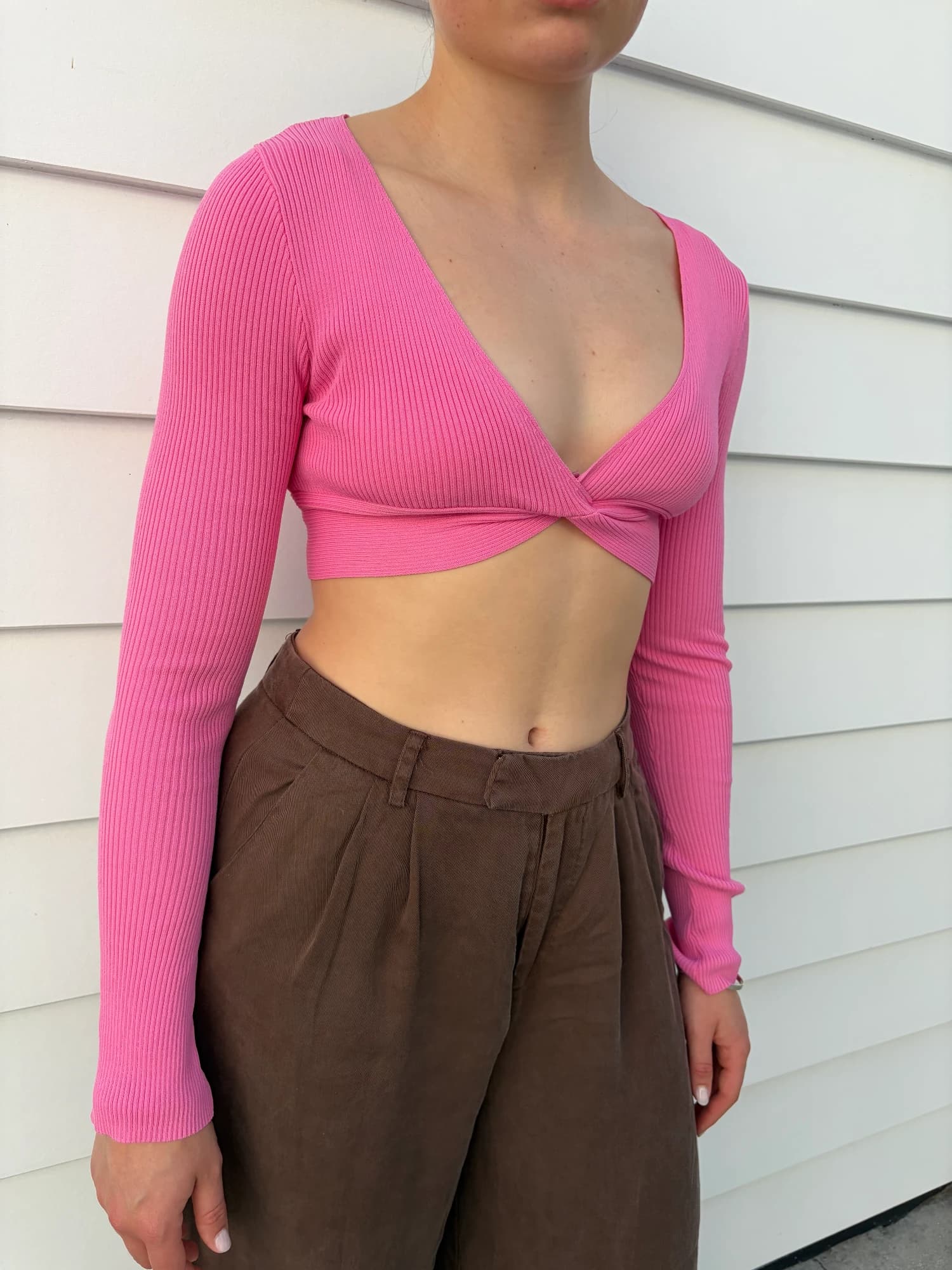 Dissh Brown Wide Leg Pleated Trousers — photo 4 of 6