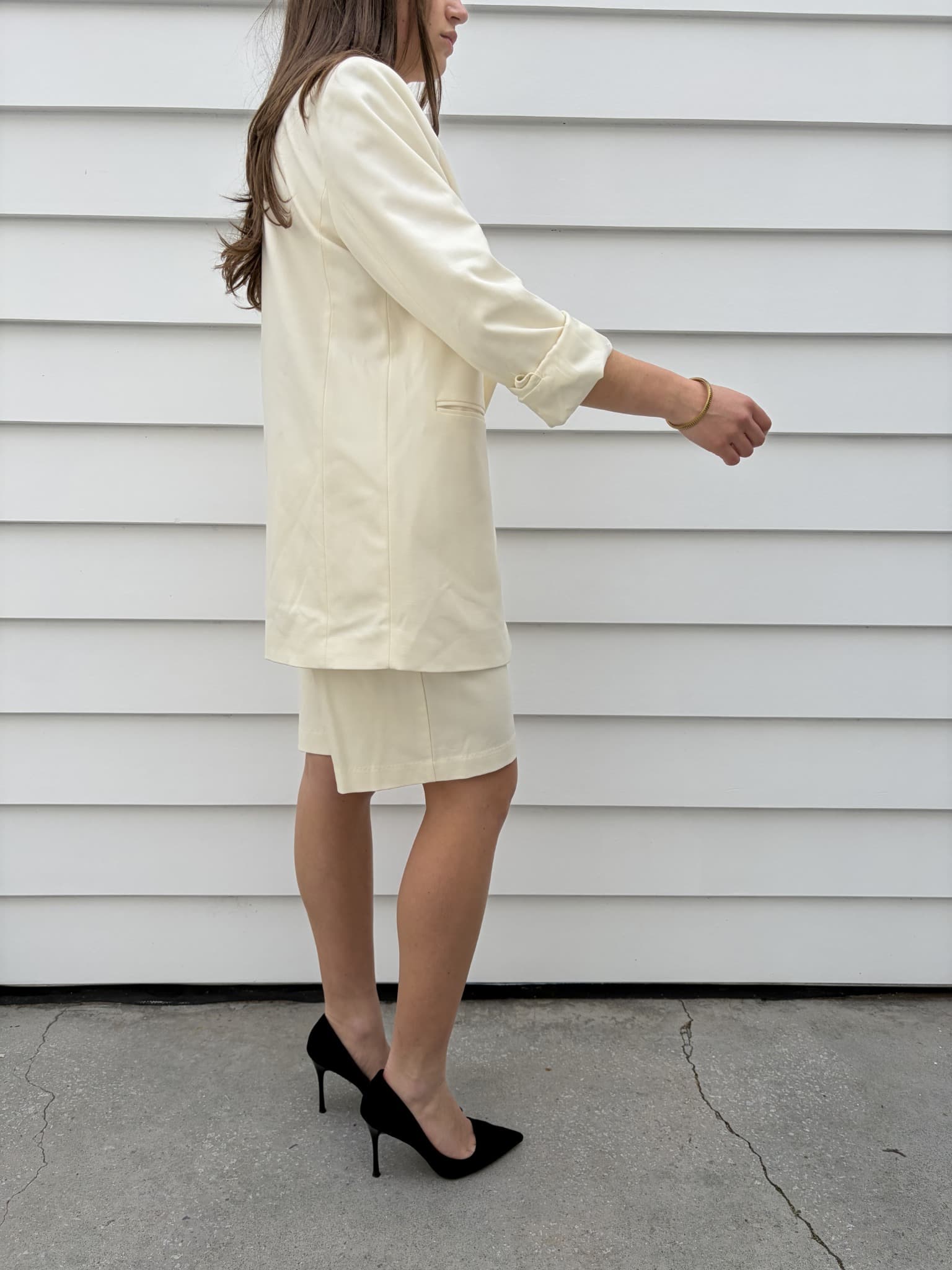 Dissh Cream Blazer And Jort Shorts Set — photo 6 of 6
