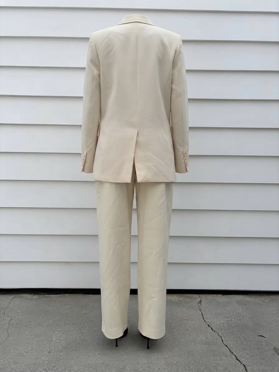 Dissh Cream Tailored Blazer and Trouser Suit Set — photo 1 of 4