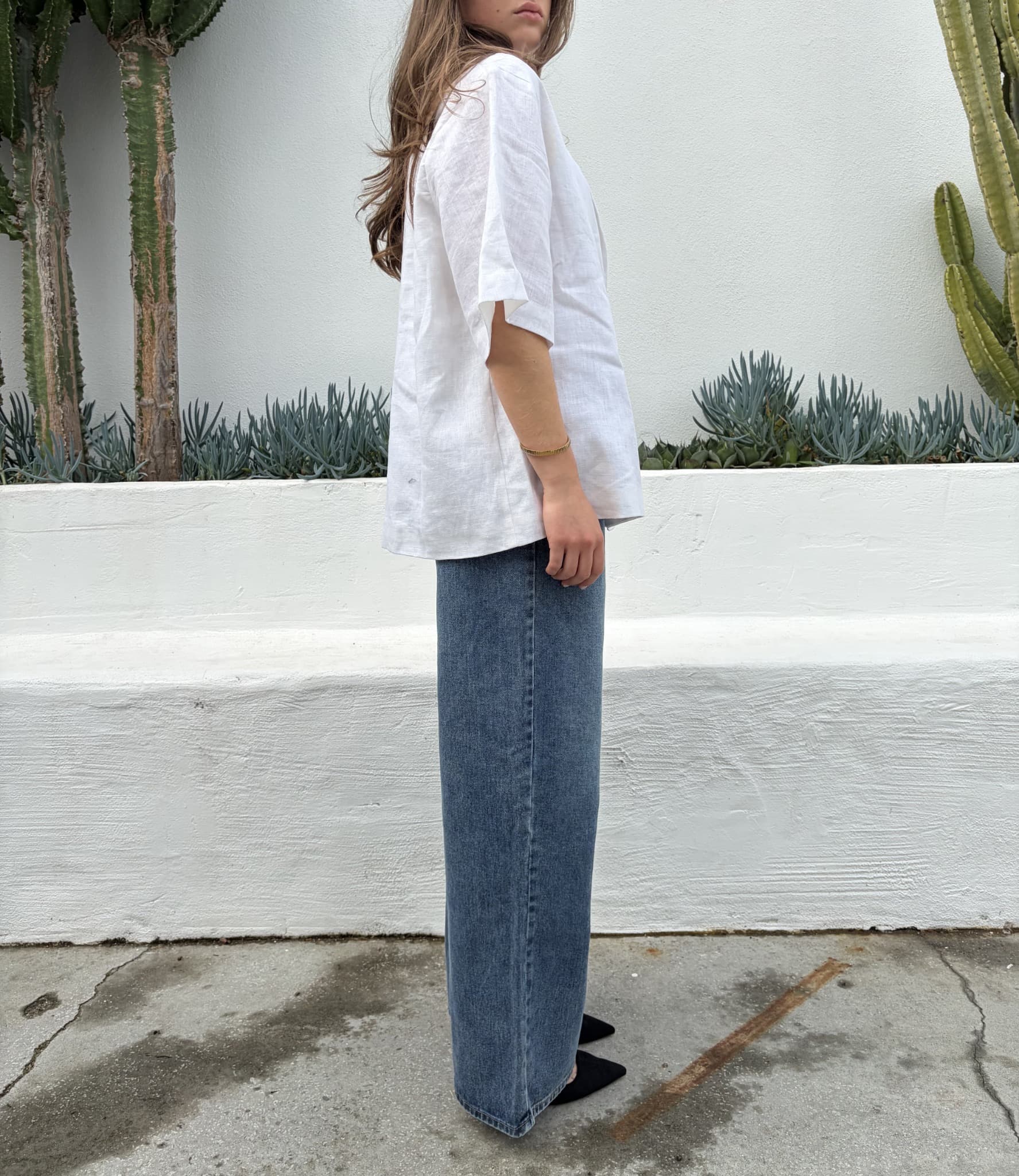 Dissh White Linen Resort Shirt — photo 4 of 6