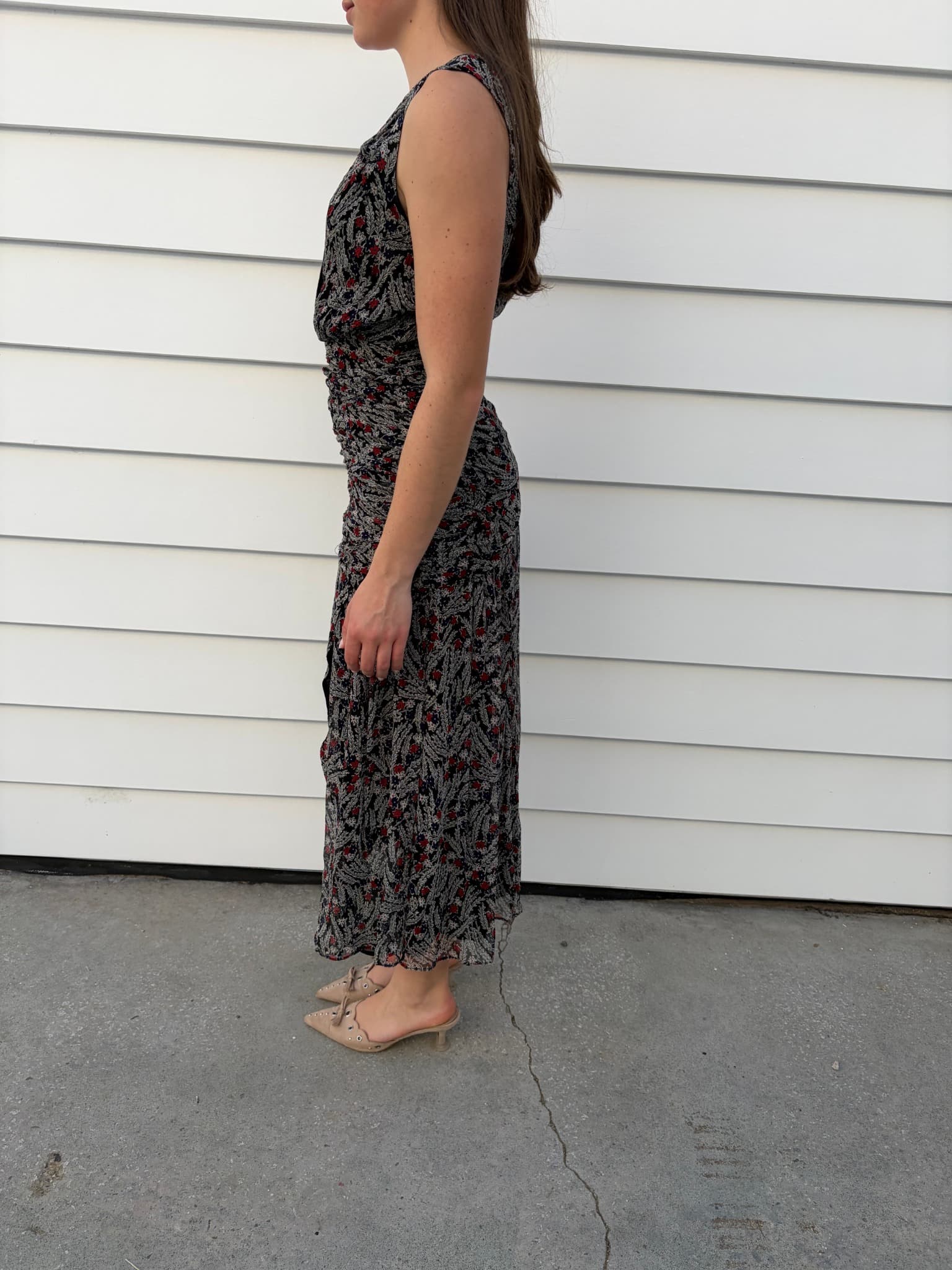 Floral Ruched Midi Dress — photo 2 of 5