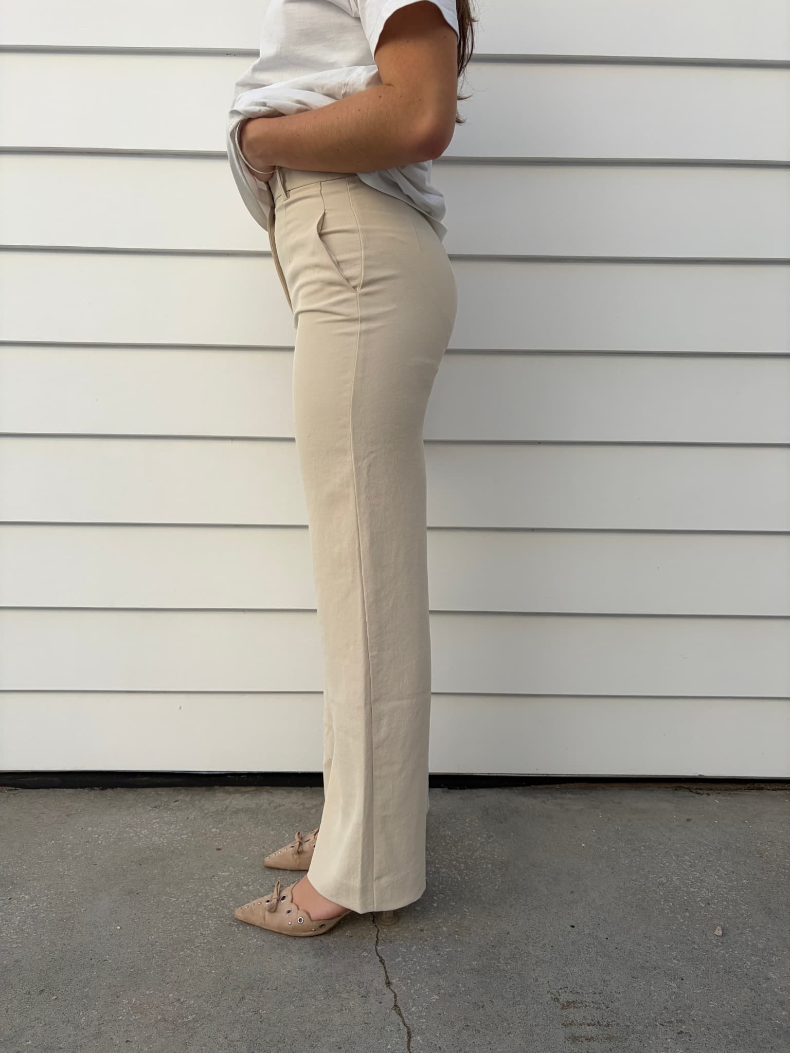 Kookai Almond Milk Straight Leg Trousers — photo 3 of 4