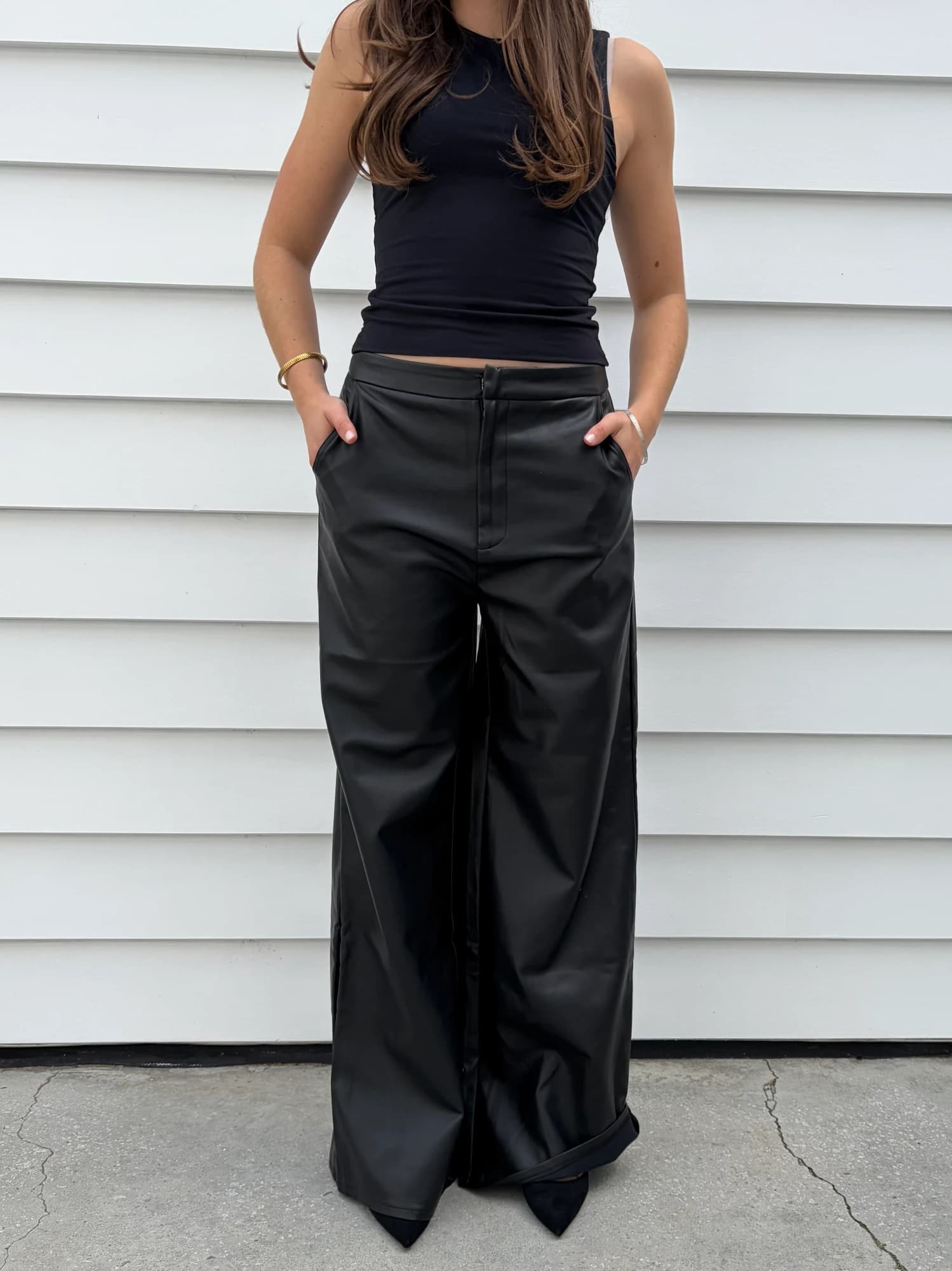 Kookai Classic Black Sleeveless Crew Neck Tank Top — photo 1 of 4