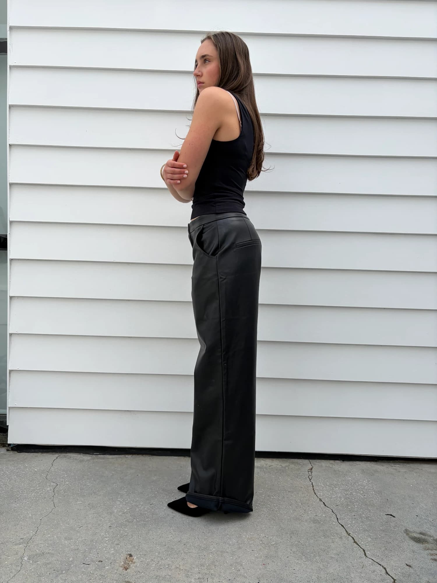 Kookai Classic Black Sleeveless Crew Neck Tank Top — photo 4 of 4