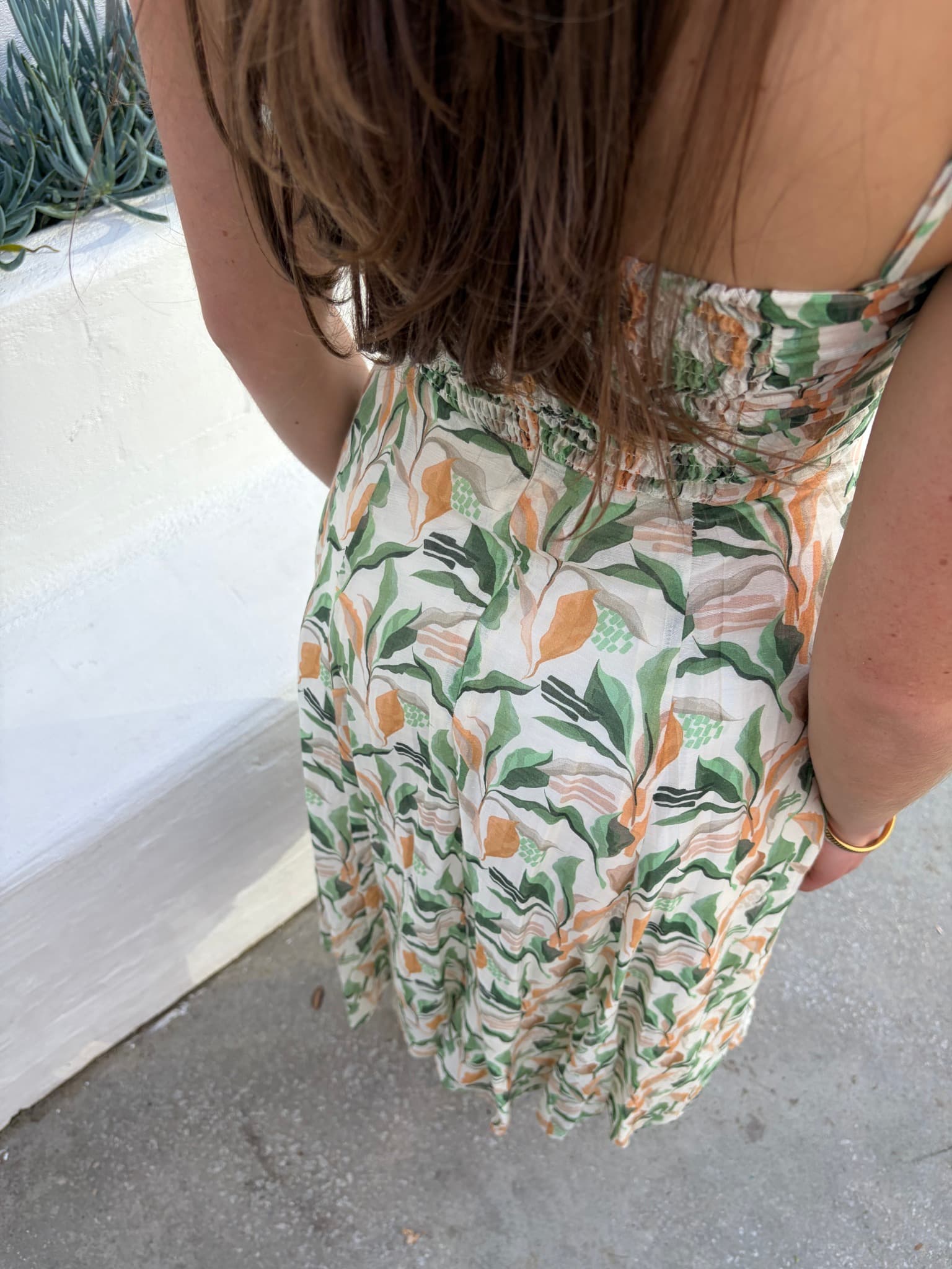 Lakeyo Ruched Midi Dress Floral Size S — photo 2 of 3