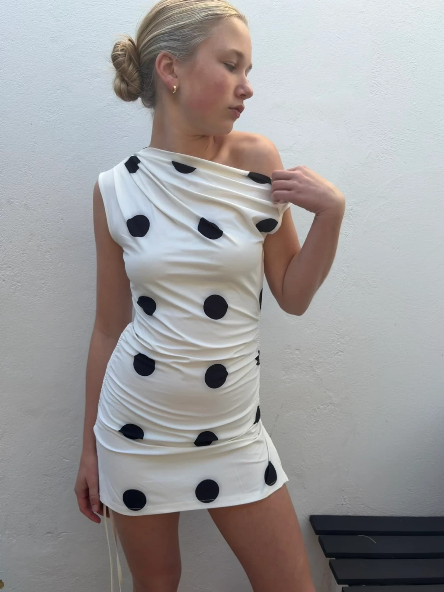 Lioness Palermo Mini Dress White Polka Dot — photo 1 of 5