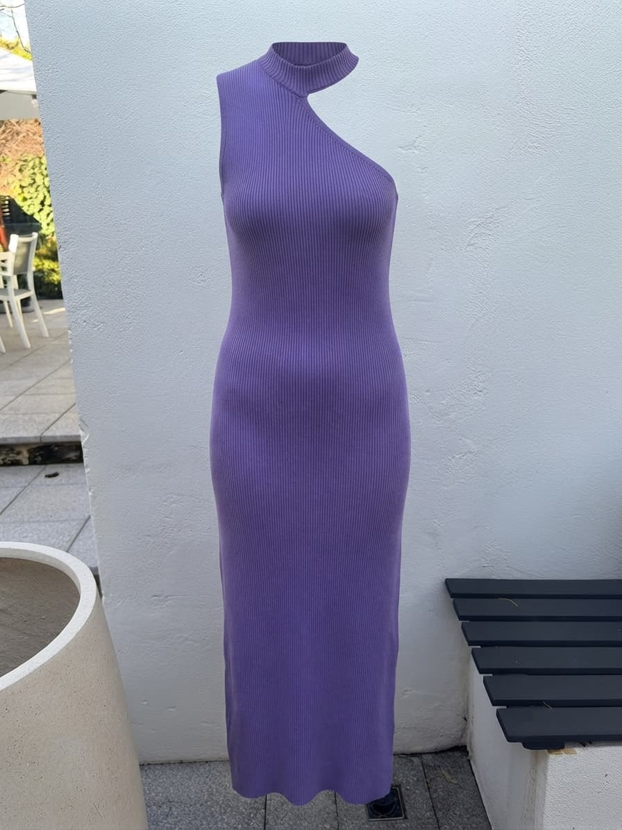 Manning Cartell purple knit maxi dress — photo 1 of 4