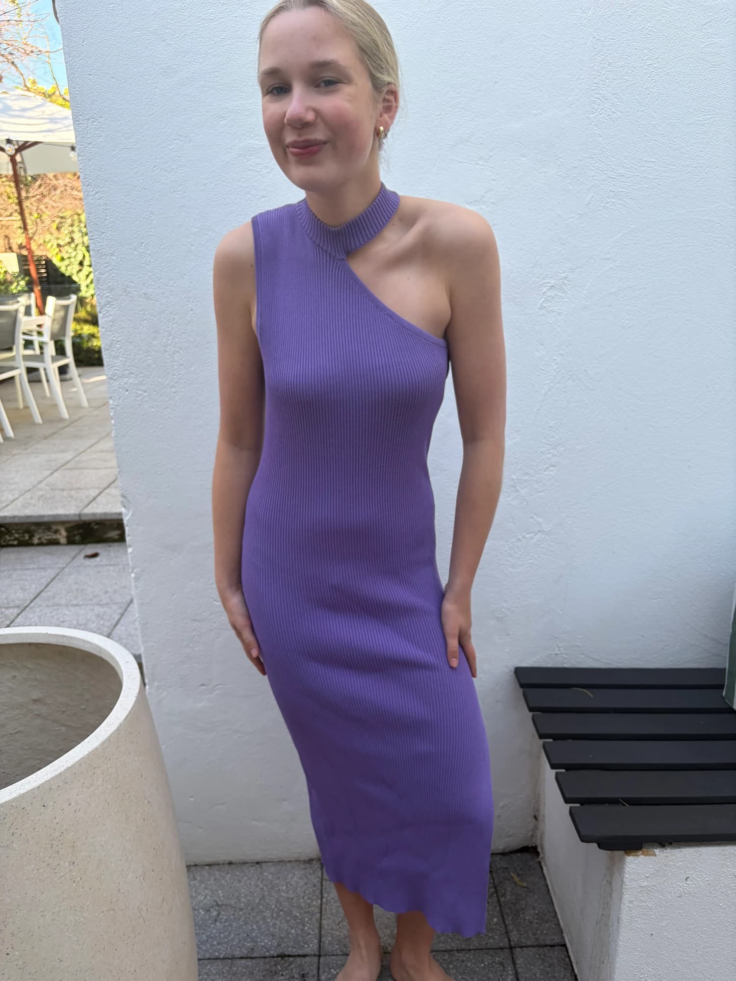 Manning Cartell purple knit maxi dress — photo 2 of 4