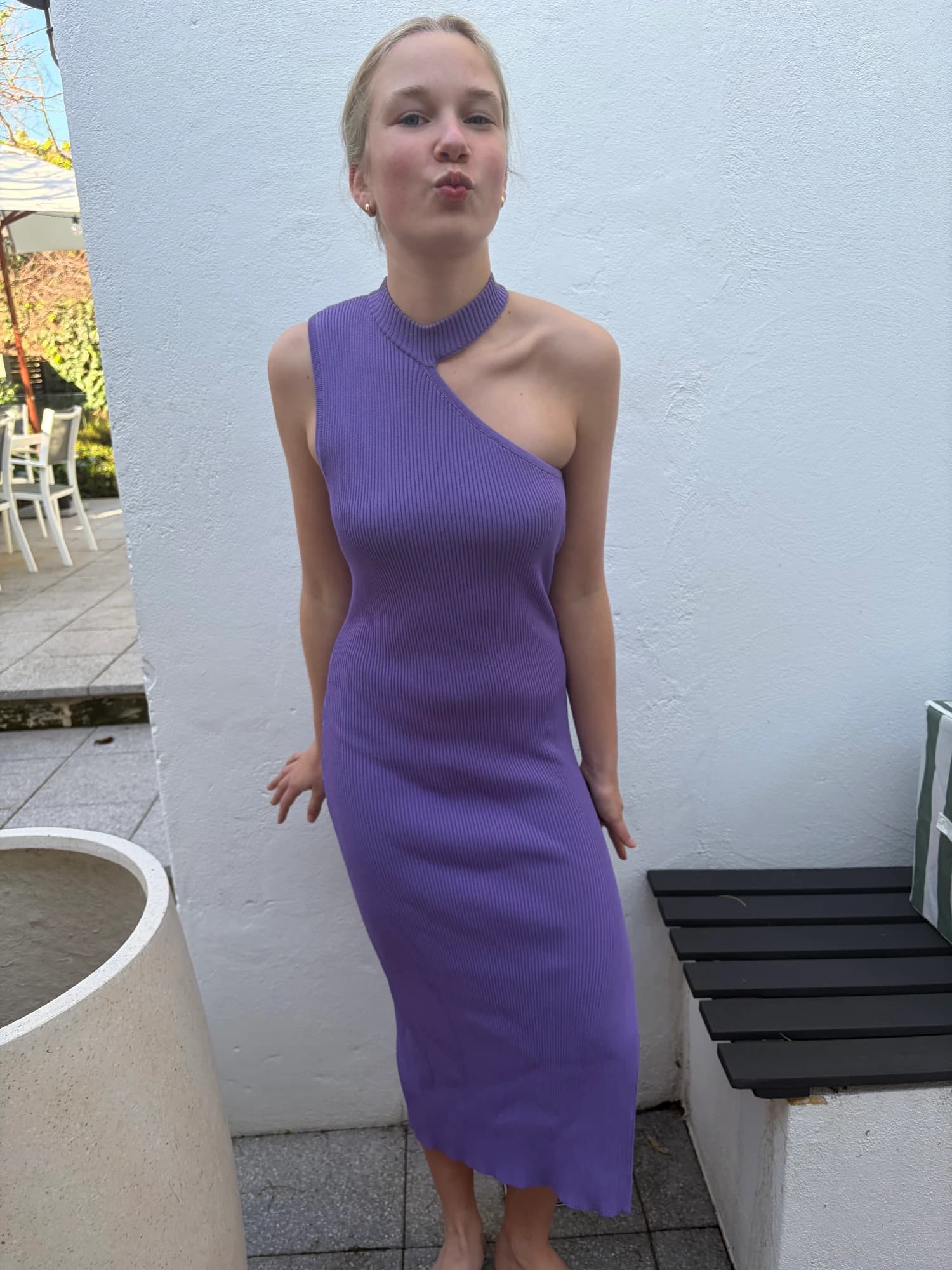 Manning Cartell purple knit maxi dress — photo 3 of 4