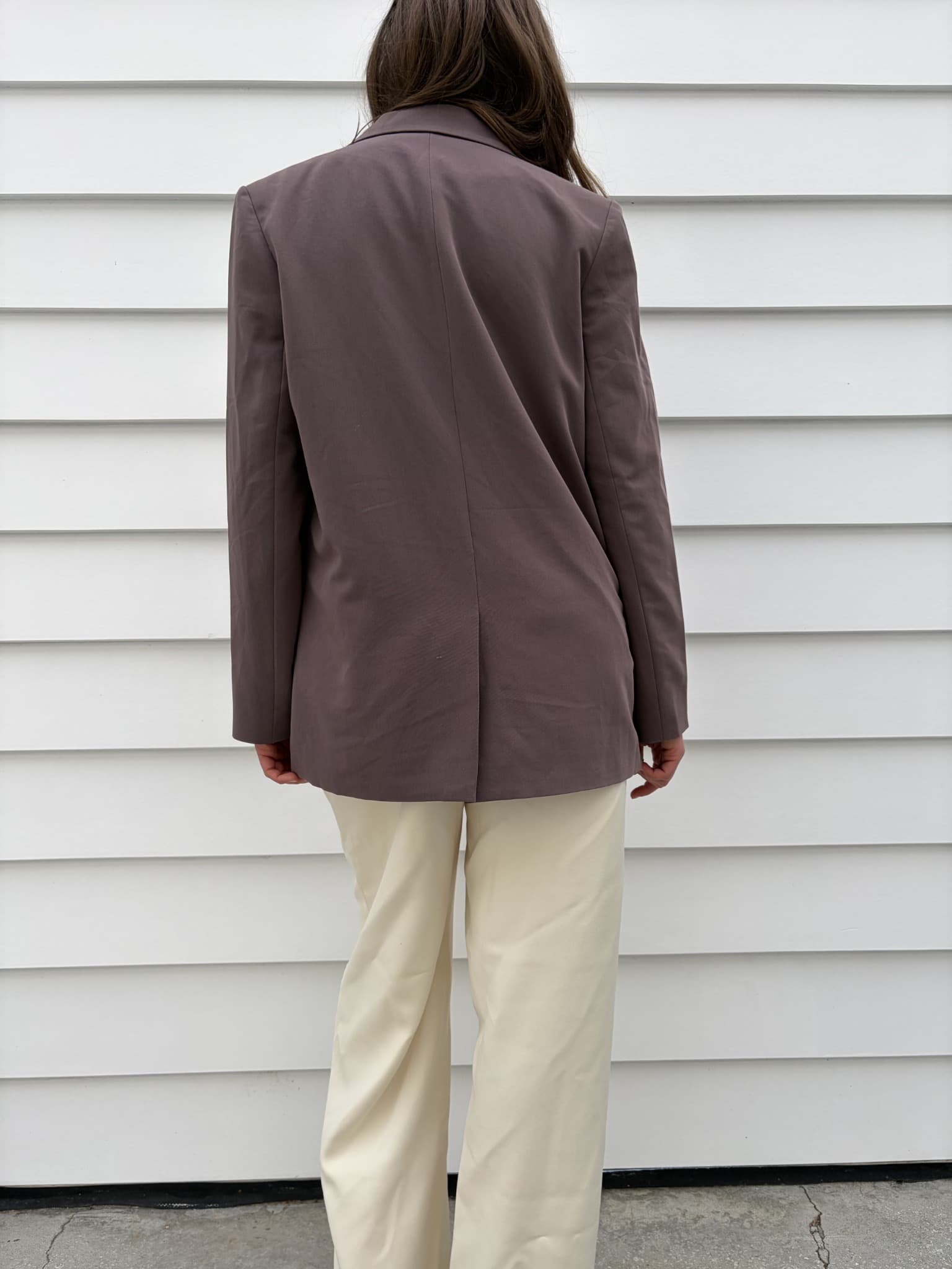 Na-kd Oversized Mauve Taupe Double-Breasted Blazer — photo 3 of 3