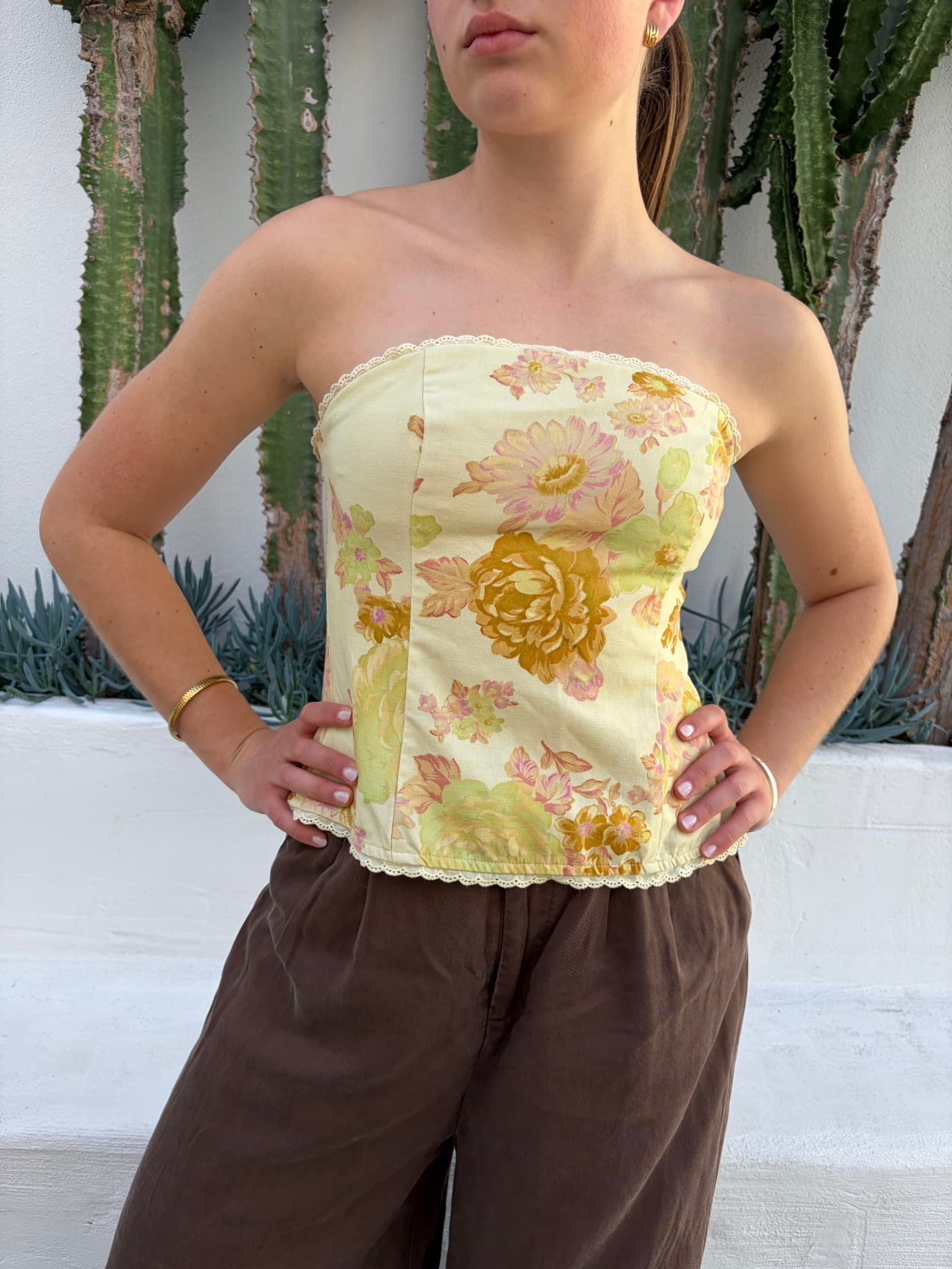 Ownley Floral Strapless Corset Top — photo 3 of 3