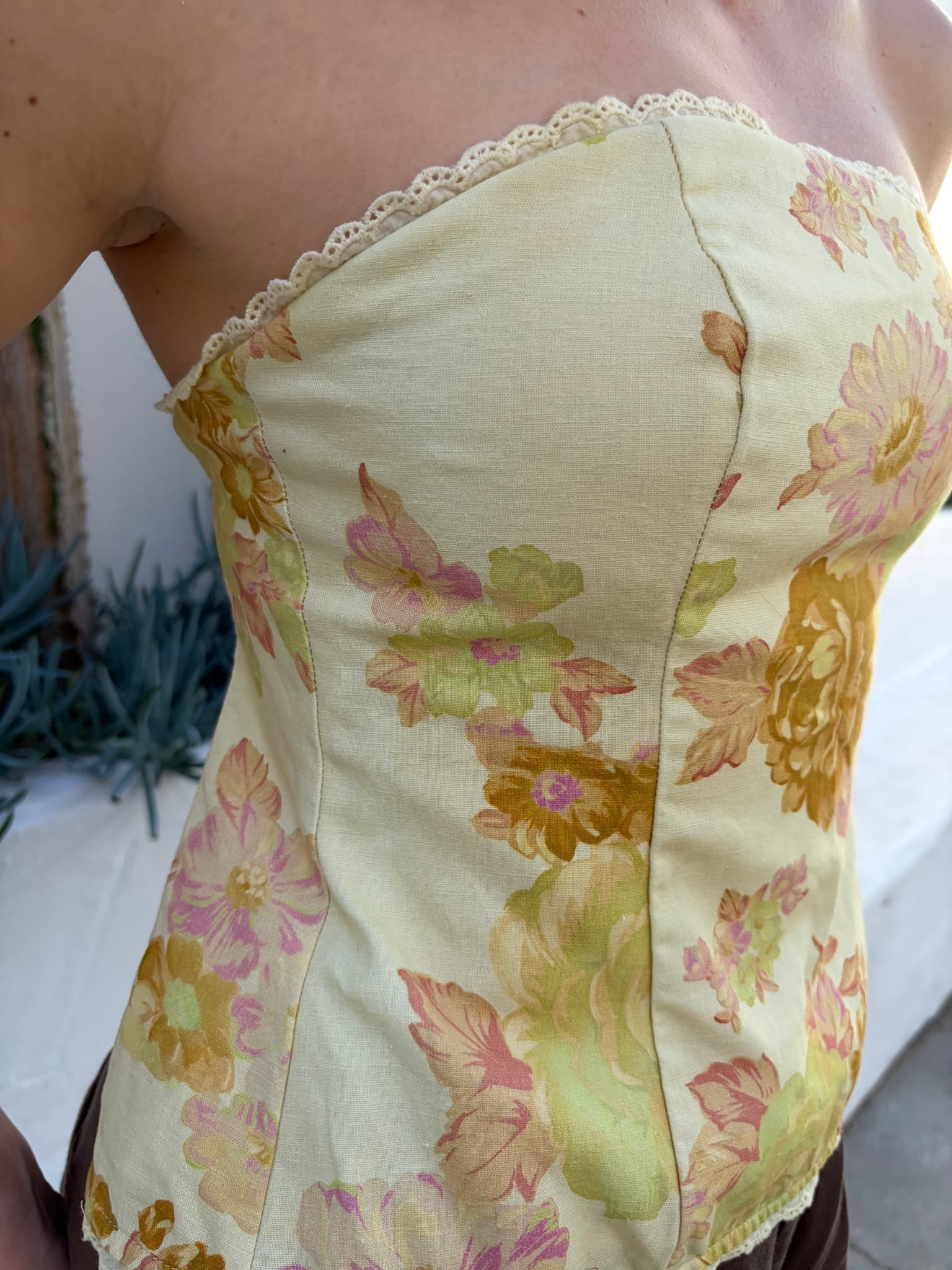 Ownley Floral Strapless Corset Top — photo 1 of 3