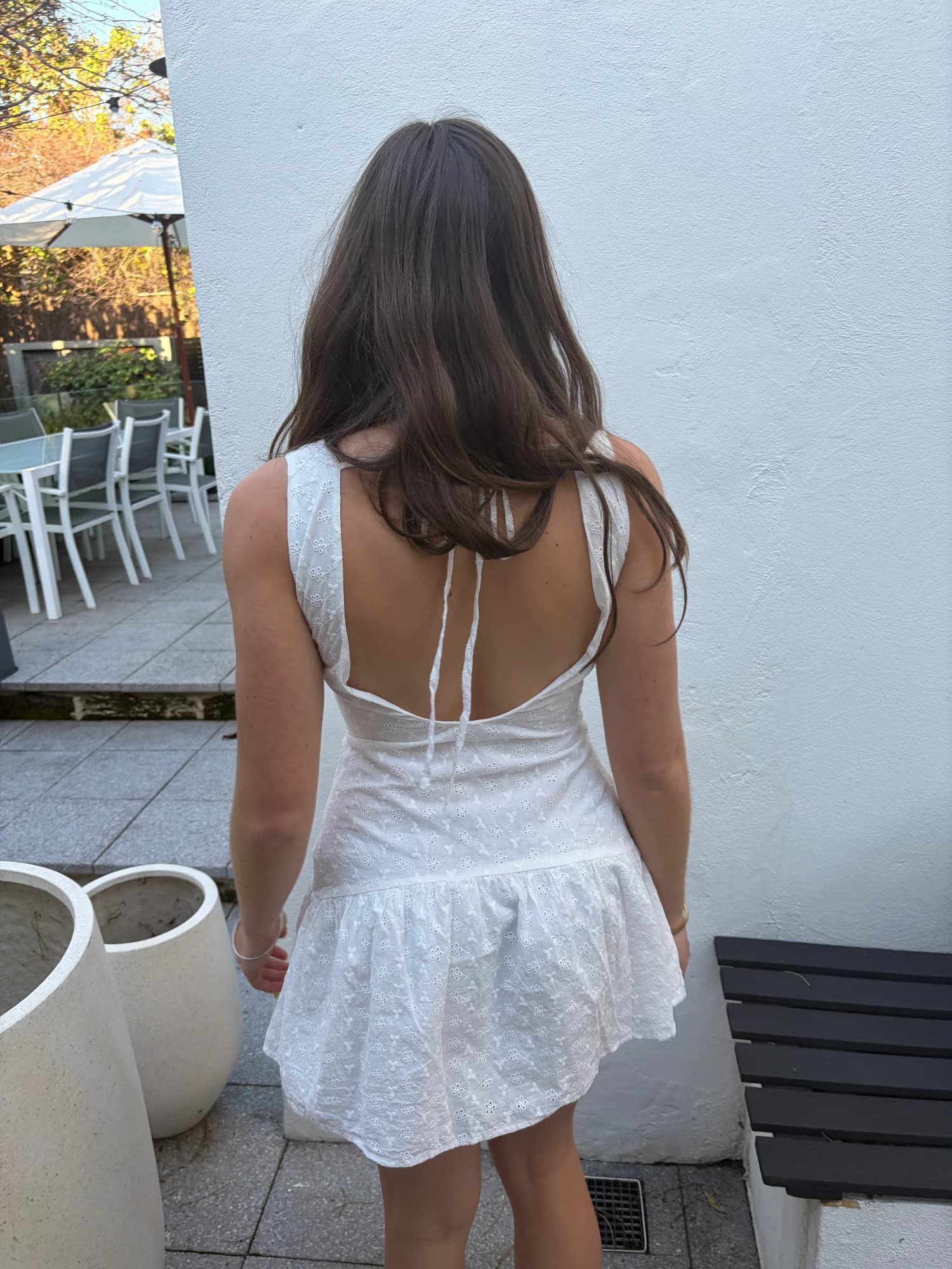 Peppermayo White Drop Waist Mini Dress — photo 3 of 4