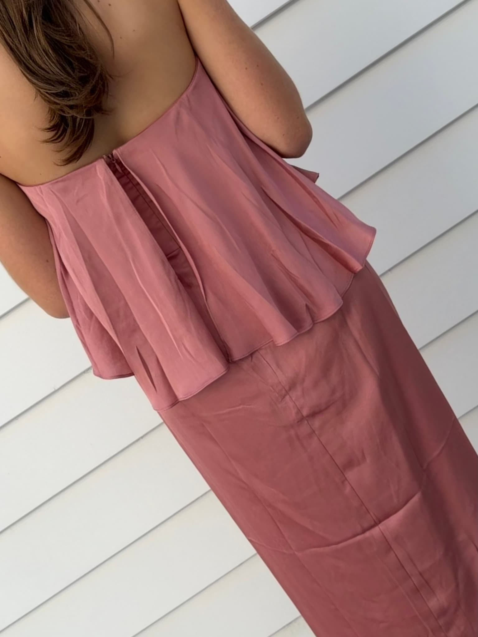 Shona Joy Strapless Midi Dress Dusty Rose Size 14 — photo 5 of 5