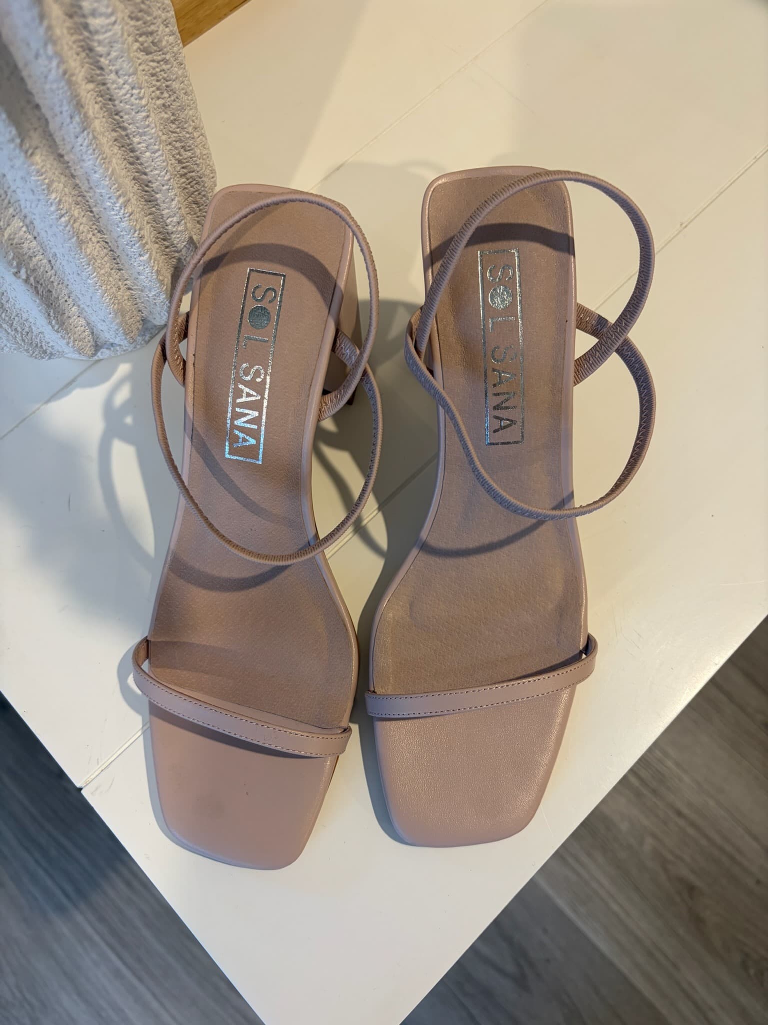 Sol Sana Beige Strappy Heeled Sandals