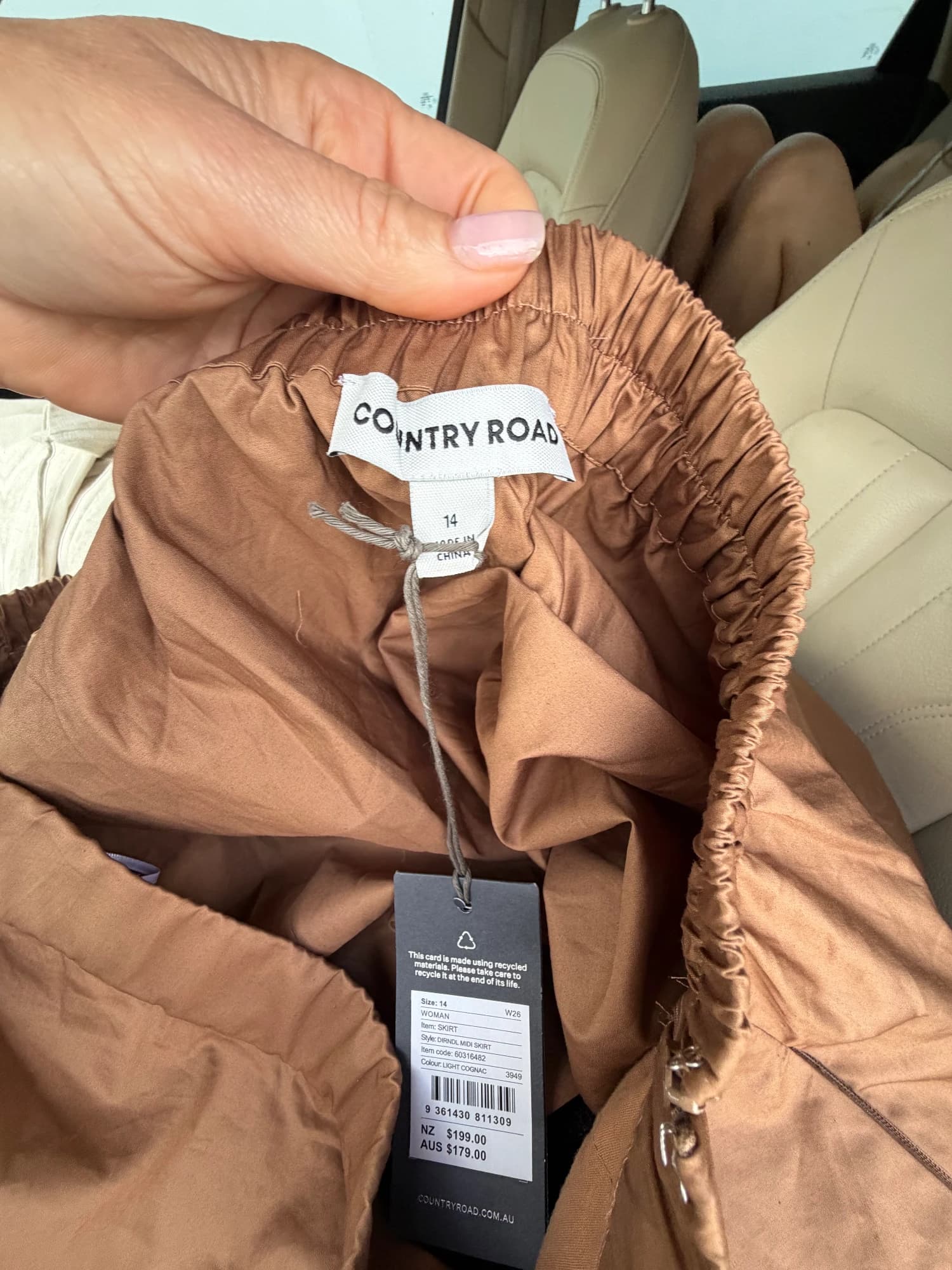 Tan Midi Skirt Size 14 — photo 4 of 4