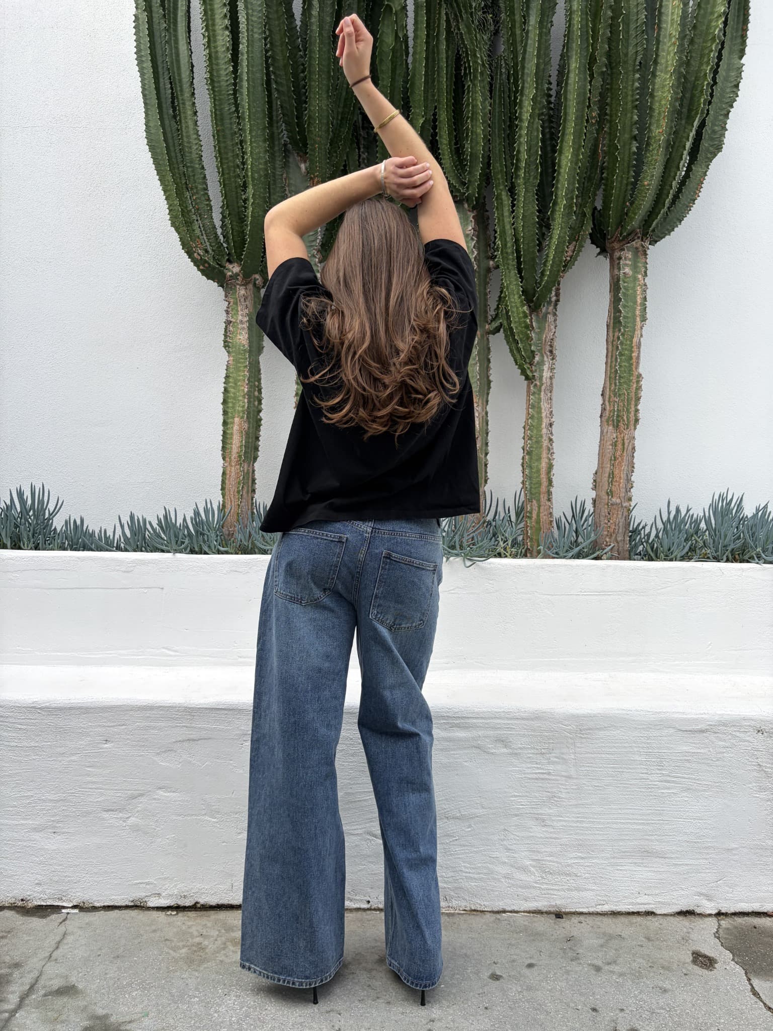 Wide Leg Blue Denim Jeans — photo 1 of 8