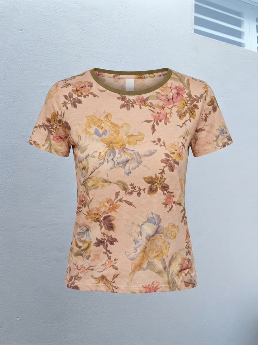 Zimmermann Vintage-Style Floral Shirt With Contrast Trim — photo 2 of 3