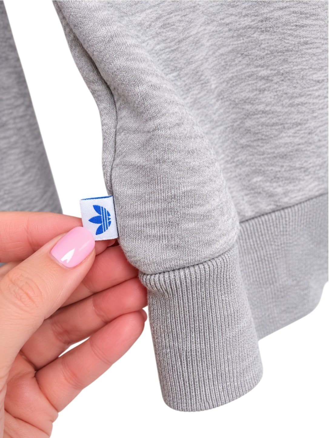 Adidas Originals Womens Sweatshirt Size 8 Grey Leopard Print Trefoil Logo — photo 3 of 7